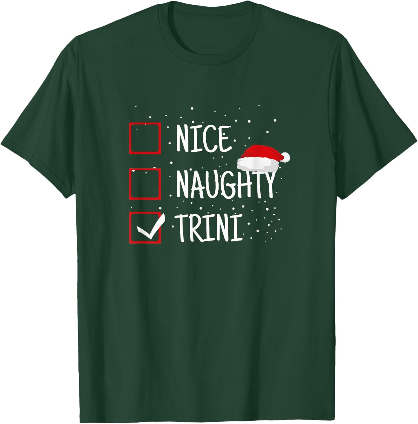 Family Heritage Gifts Trinidad Christmas - Black, , Small, Modern Humorous, Letter Print, , Short Sleeve, Snug Fit, Christmas Occasion T-Shirt - T-Shirt | Forest