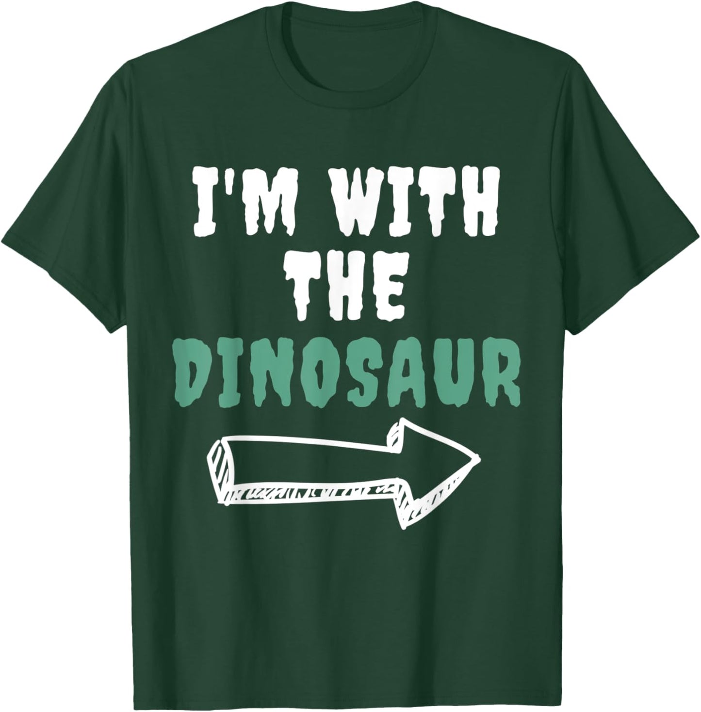 Halloween Shirt Funny Vintage Retro I'm With the Dinosaur T-Shirt - T-Shirt | Forest