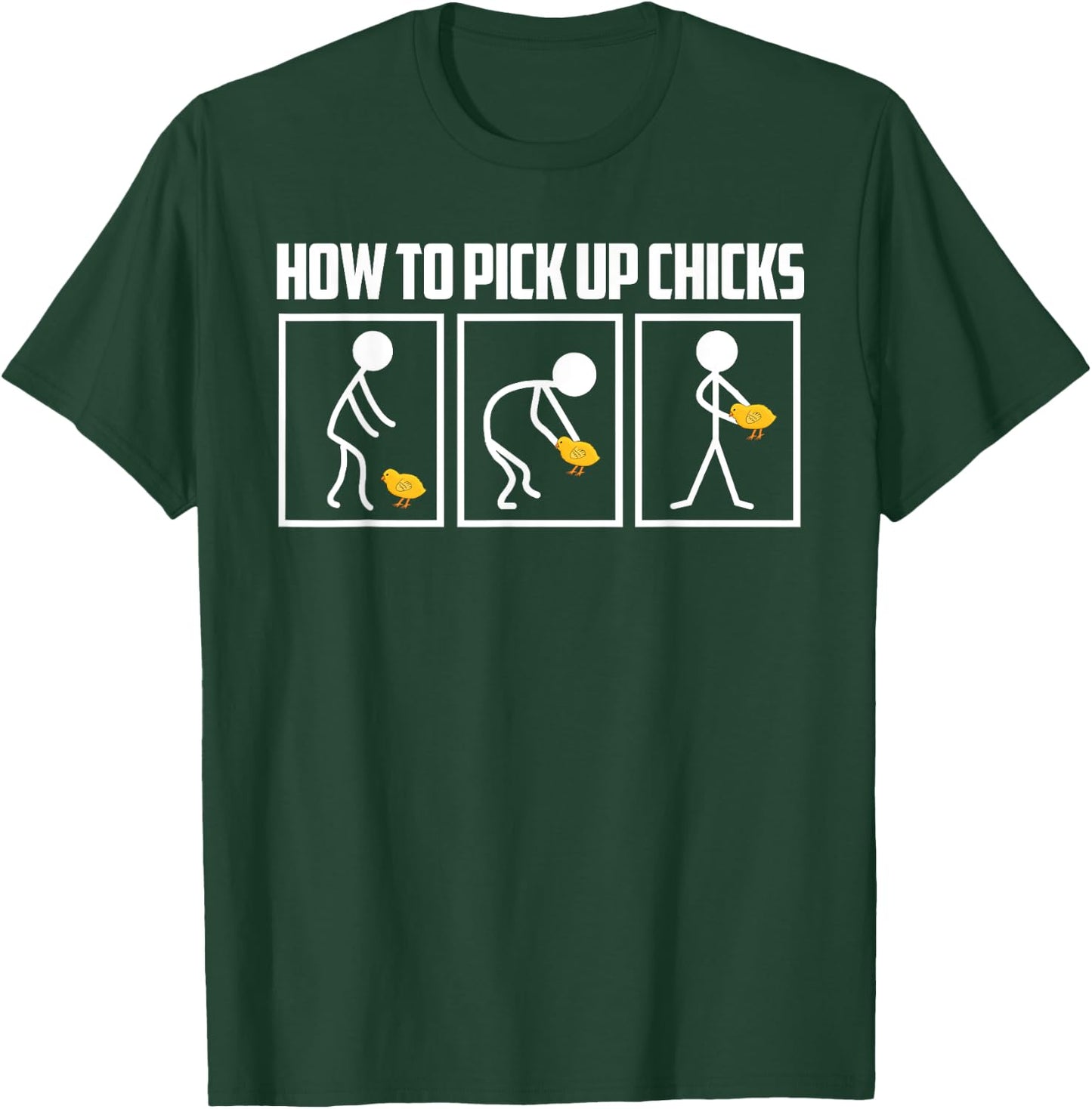 Sparta Buy Men's Funny Geek Humour How to Pick Up Chicks T-Shirt - T-Shirt | Forest
