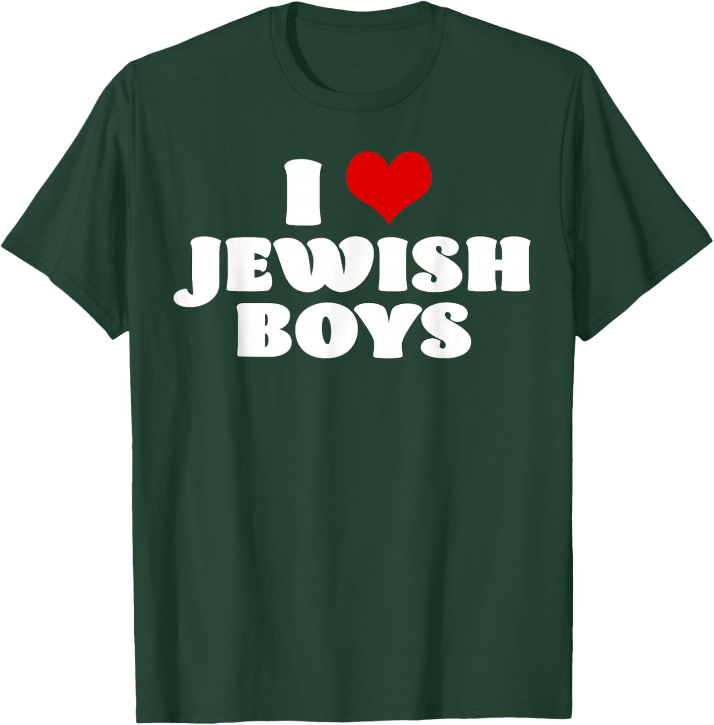 I Love Jewish Boys Red Heart Hanukkah T-Shirt - T-Shirt | Forest