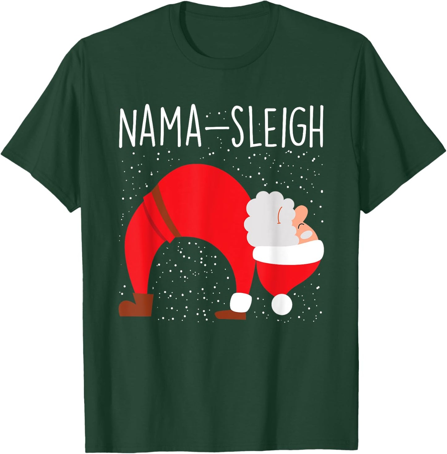 Yoga Practitioner Namasleigh Xmas Meditation Christmas Yoga T-Shirt - T-Shirt | Forest