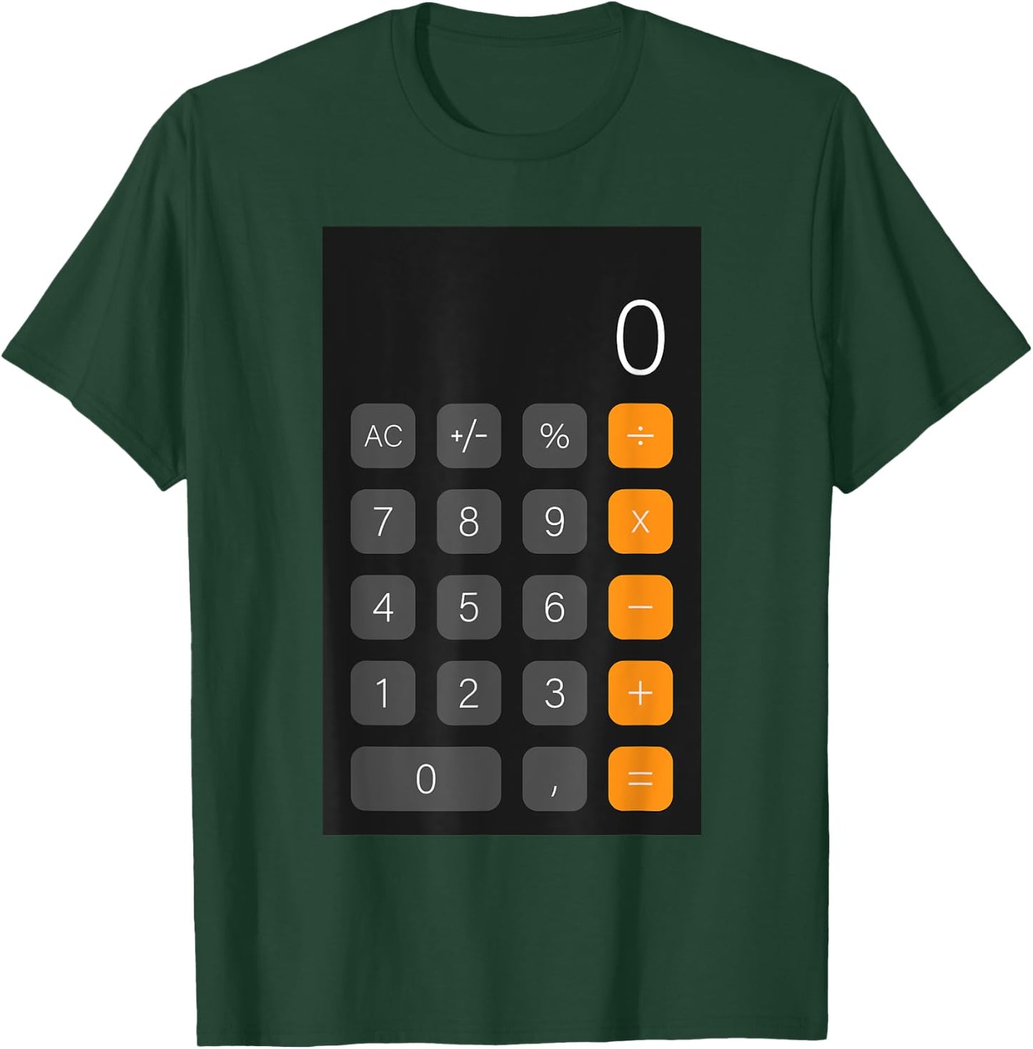 Funny Accountant Halloween Costume Outfit Math Calculator T-Shirt - T-Shirt | Forest