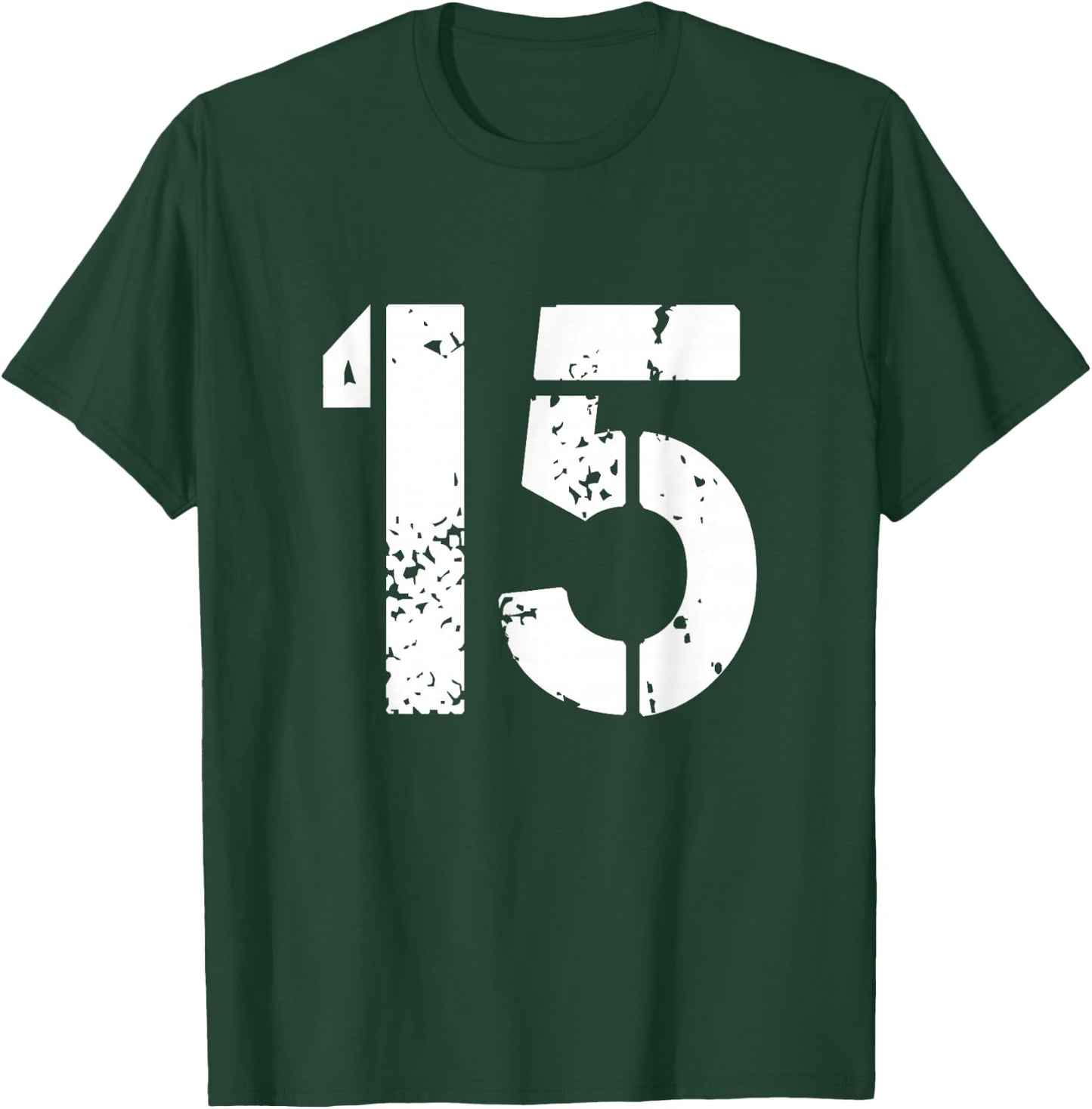 Number 15 Varsity Team - 15th Birthday & Fifteen Years Old T-Shirt - T-Shirt | Forest