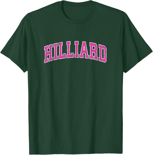 Hilliard Ohio OH Vintage Sports Design Pink Design T-Shirt - T-Shirt | Forest