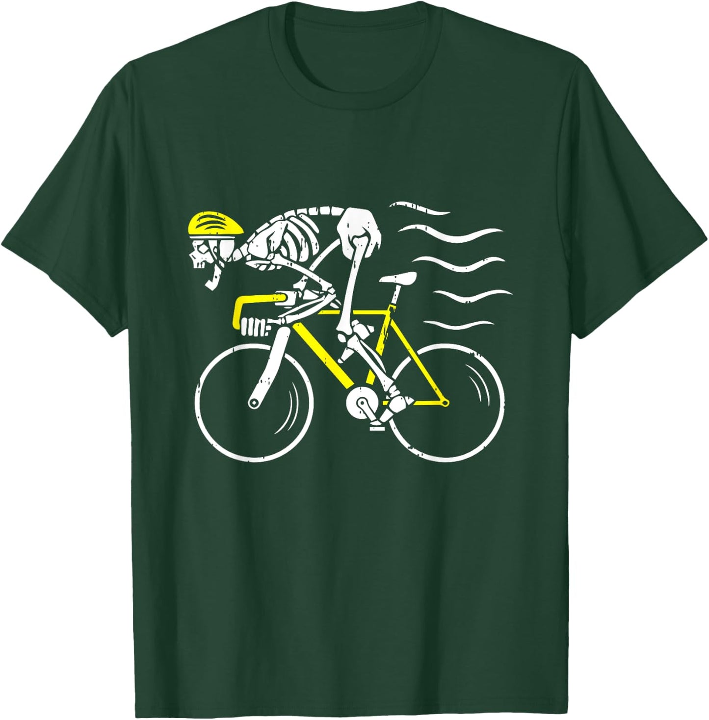 Skeleton Riding Bicycle Halloween Costume Cycling Biking T-Shirt - T-Shirt | Forest