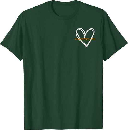 911 Dispatcher Heart Gift Thin Gold Line for Police Dispatch T-Shirt - T-Shirt | Forest