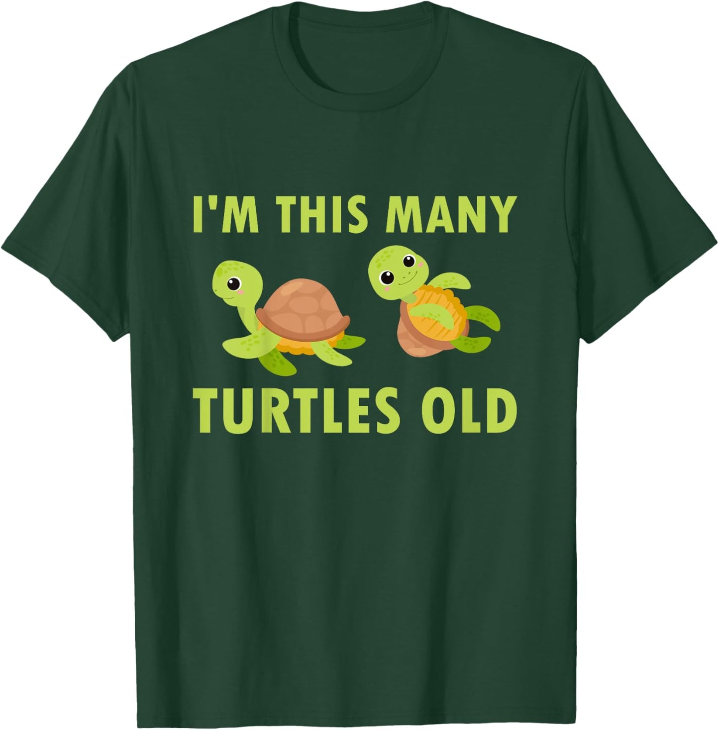 2 Years Old Boy Girl Turtles Old 2nd Birthday Kids T-Shirt - T-Shirt | Forest