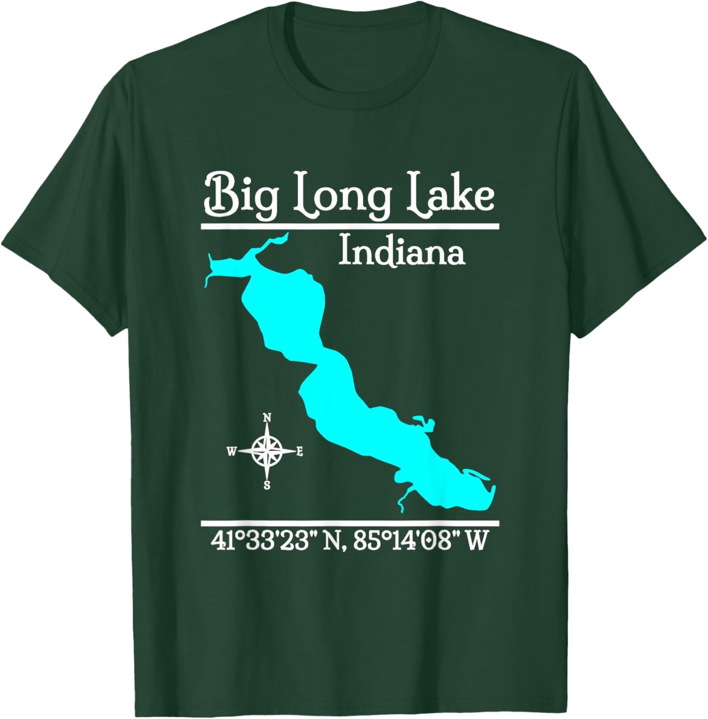 Big Long Lake - Indiana T-Shirt - T-Shirt | Forest