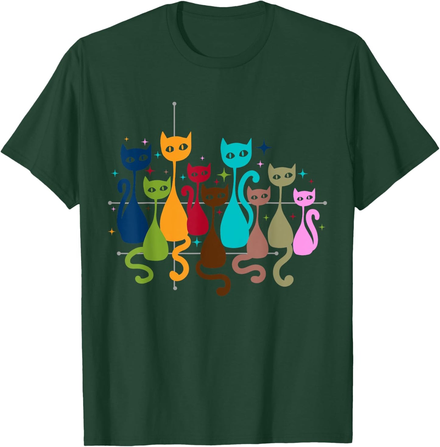 Classic Art Kitten Lover Vintage Artwork Cute Cat T-Shirt - T-Shirt | Forest