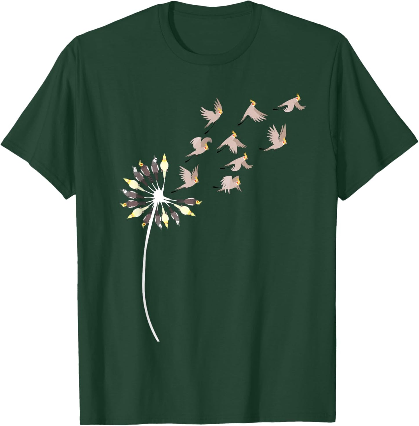Dandelion Cockatiel Lover Shirt | Cockatiel T-Shirt - T-Shirt | Forest