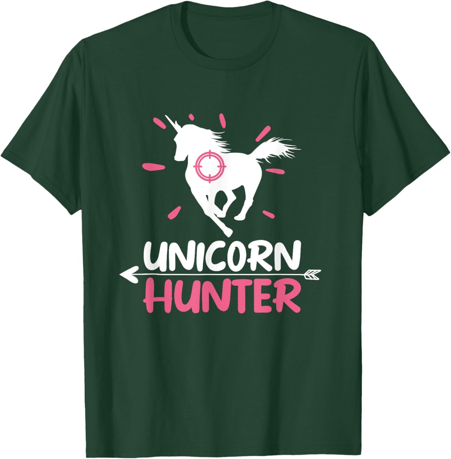 Funny Lazy Halloween Costume Fairy Rainbow Unicorn Hunter T-Shirt - T-Shirt | Forest