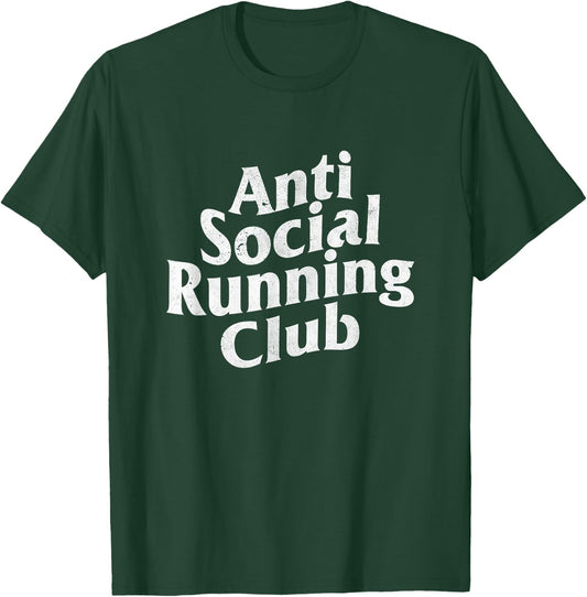 Anti-social running club / solo treadmill runner T-Shirt - T-Shirt | Forest