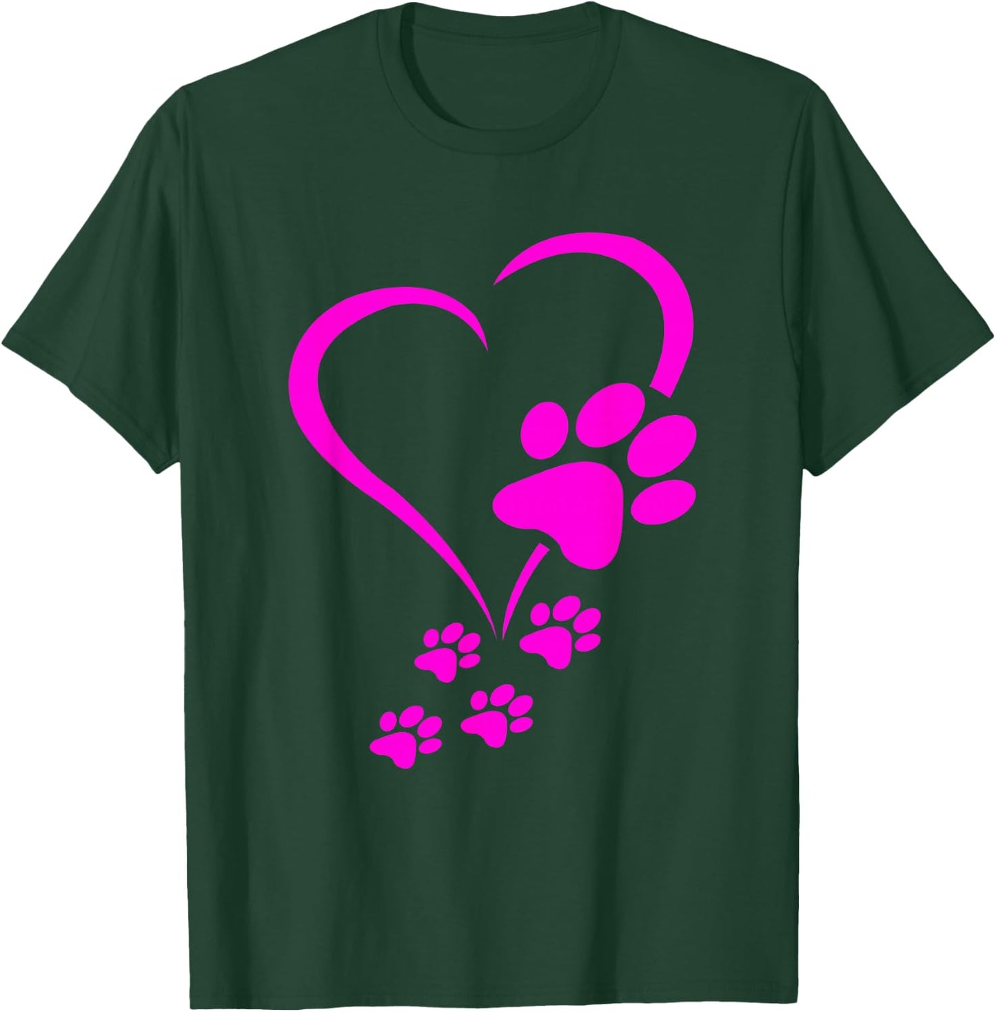 Dog Paws Hearts Baby Dogs - Dog Paw Print Dog Paw T-Shirt - T-Shirt | Forest