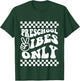 First Day of Preschool Vibes Only Retro Girl Toddler Boy T-Shirt - T-Shirt | Forest