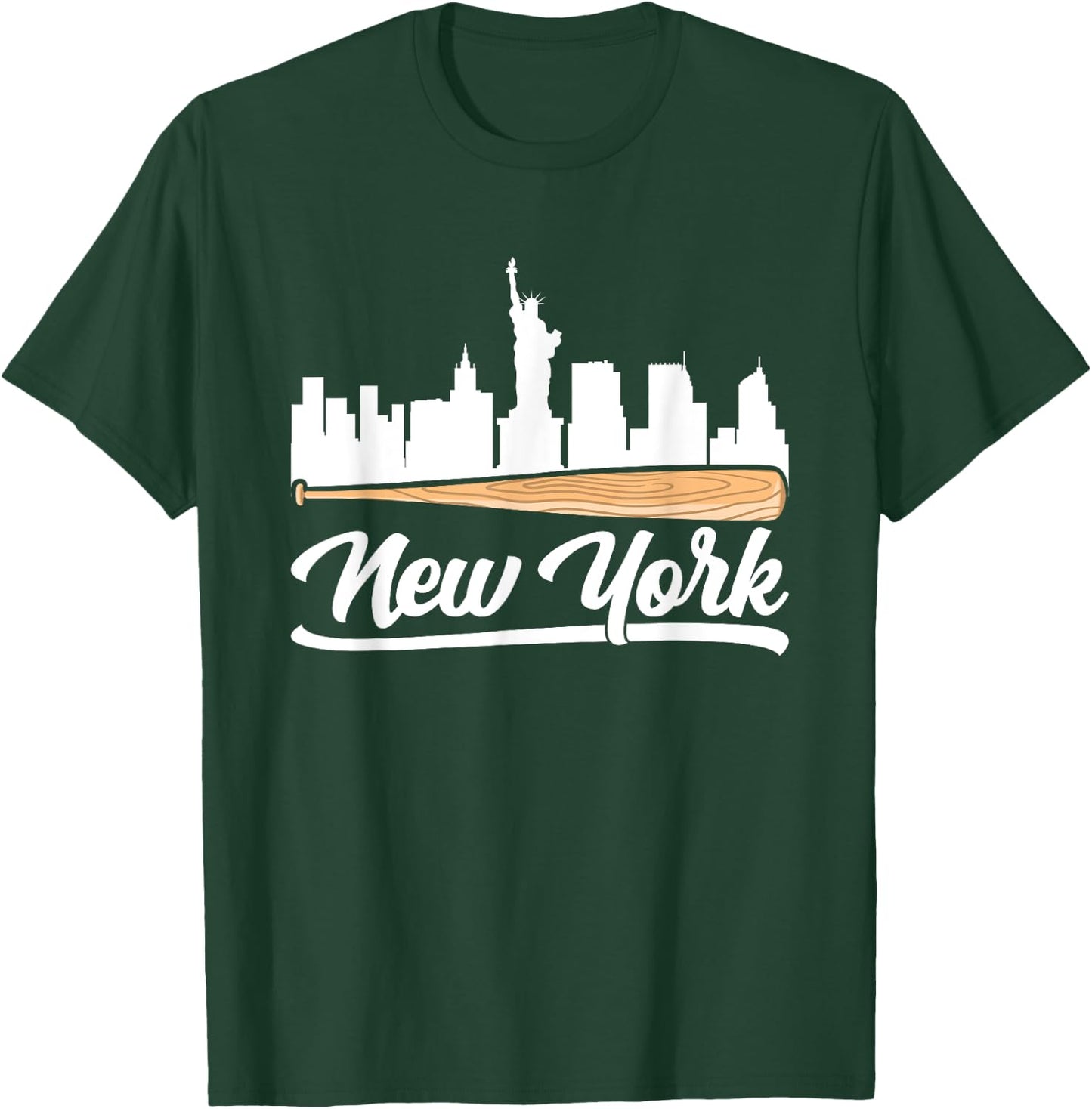 New York City Baseball Skyline T-Shirt - T-Shirt | Forest