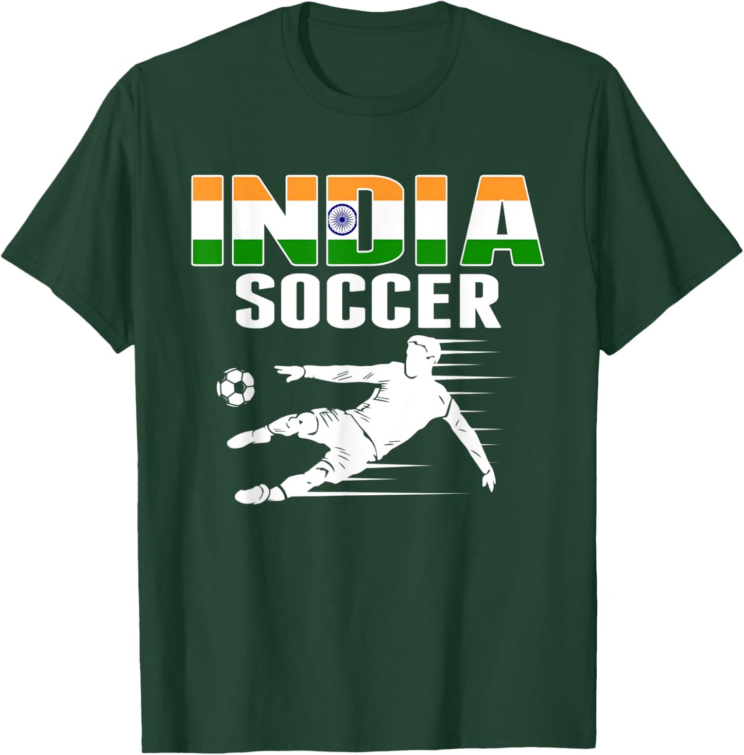 India Soccer Lovers Jersey - Indian Flag Football Players T-Shirt - T-Shirt | Forest