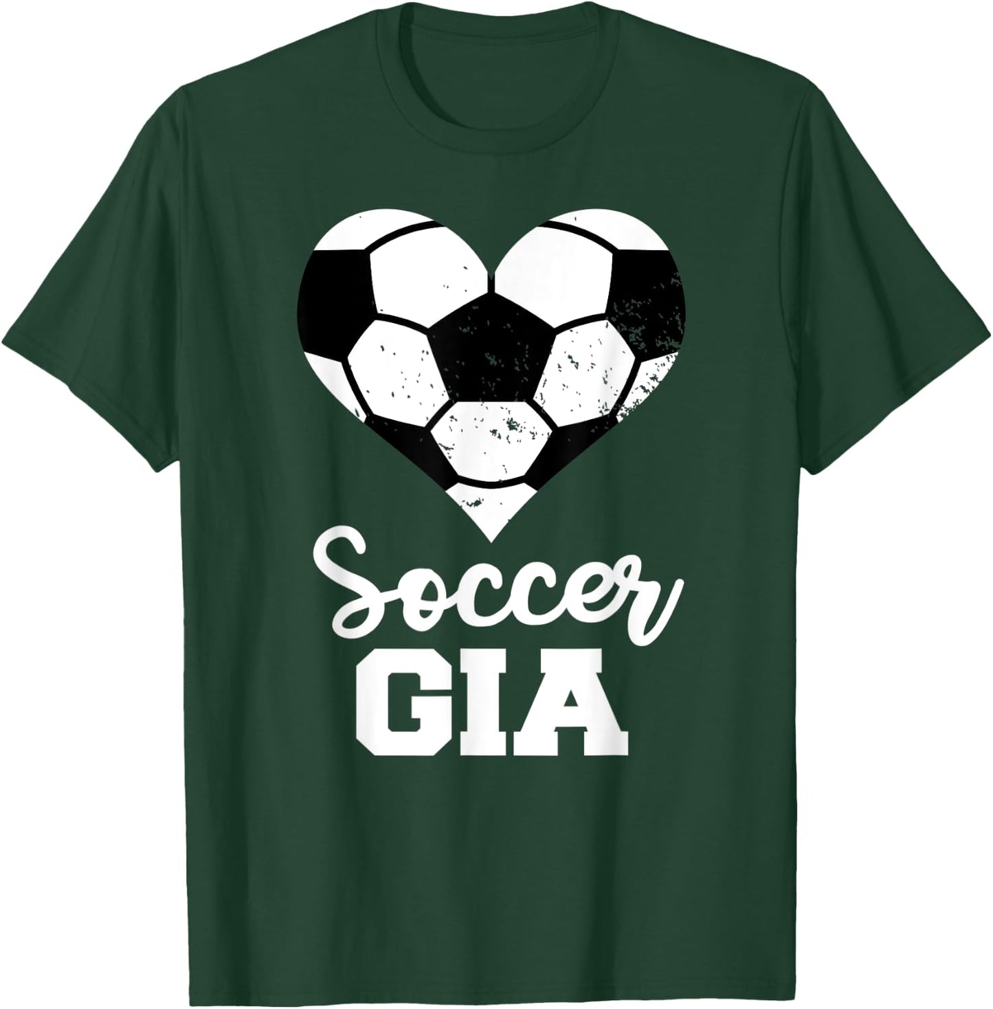 Soccer Gia Funny Soccer Heart Grandma Gia T-Shirt - T-Shirt | Forest