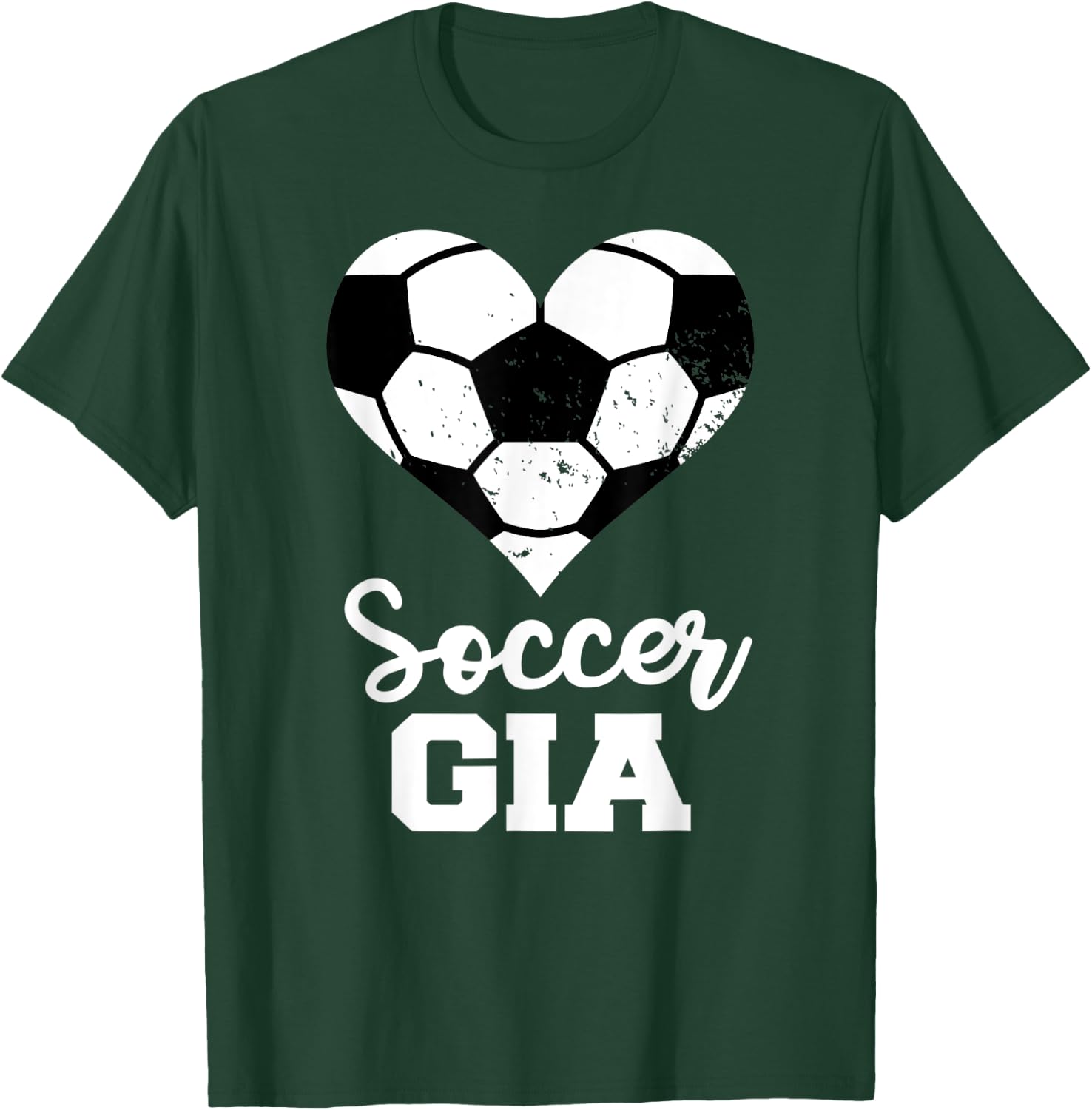 Soccer Gia Funny Soccer Heart Grandma Gia T-Shirt - T-Shirt | Forest