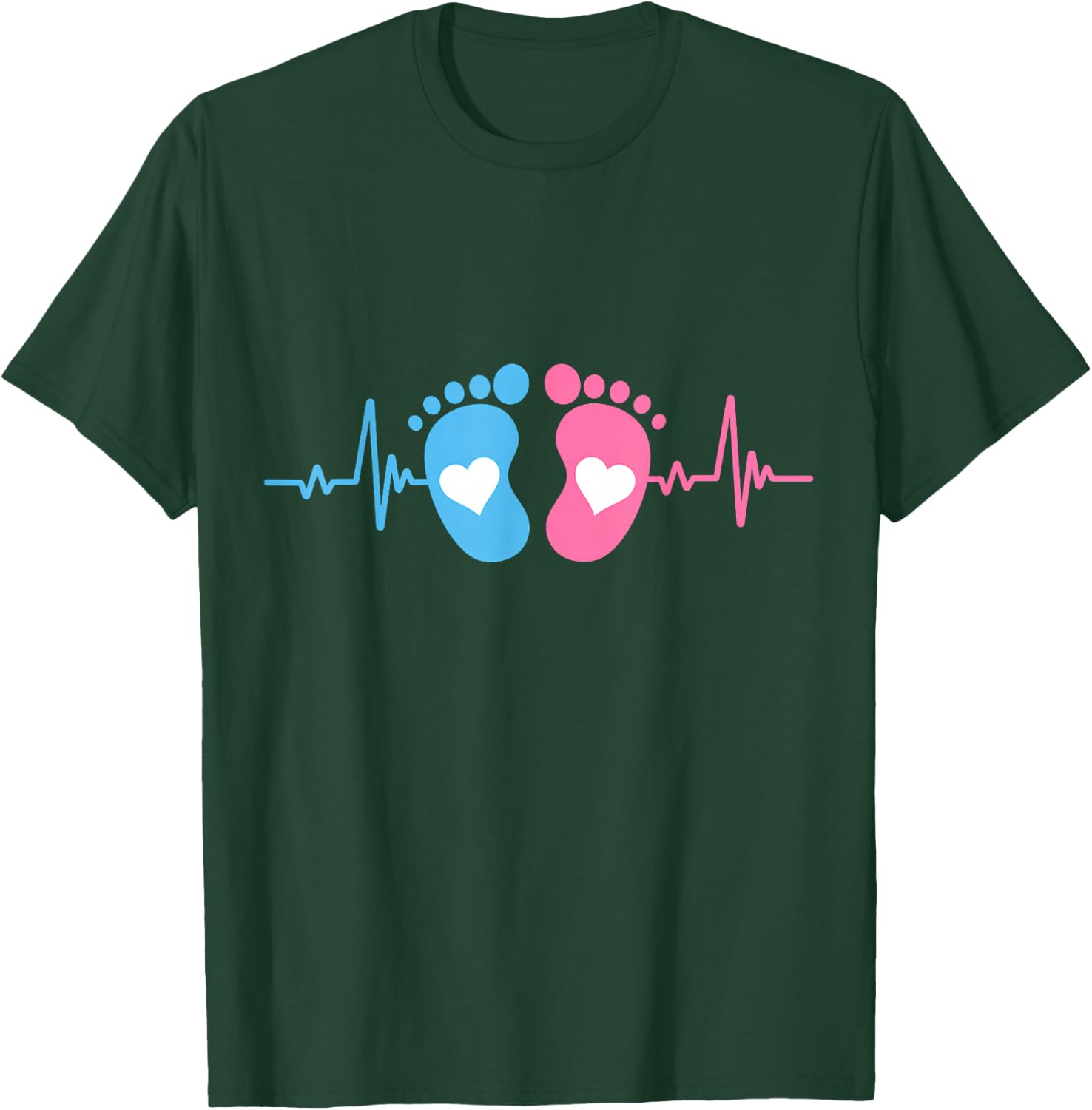 Cute Baby Tiny Humans Heartbeat Labor And Delivery L&D Nurse T-Shirt - T-Shirt | Forest