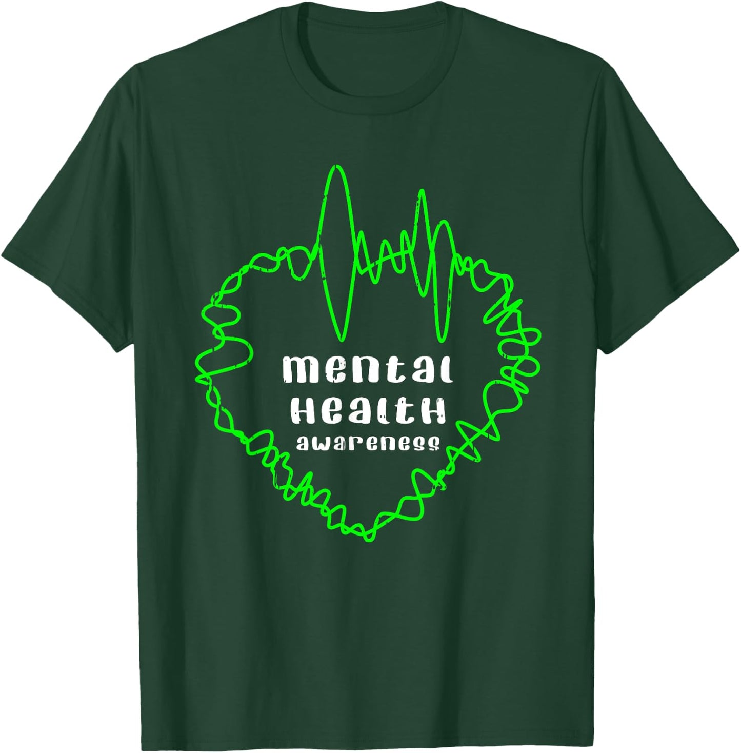 Mental Health Awareness Warrior Counselor Therapist T-Shirt - T-Shirt | Forest