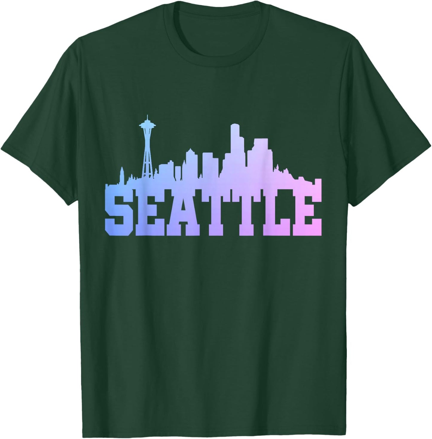 Seattle Washington Skyline T-Shirt - T-Shirt | Forest