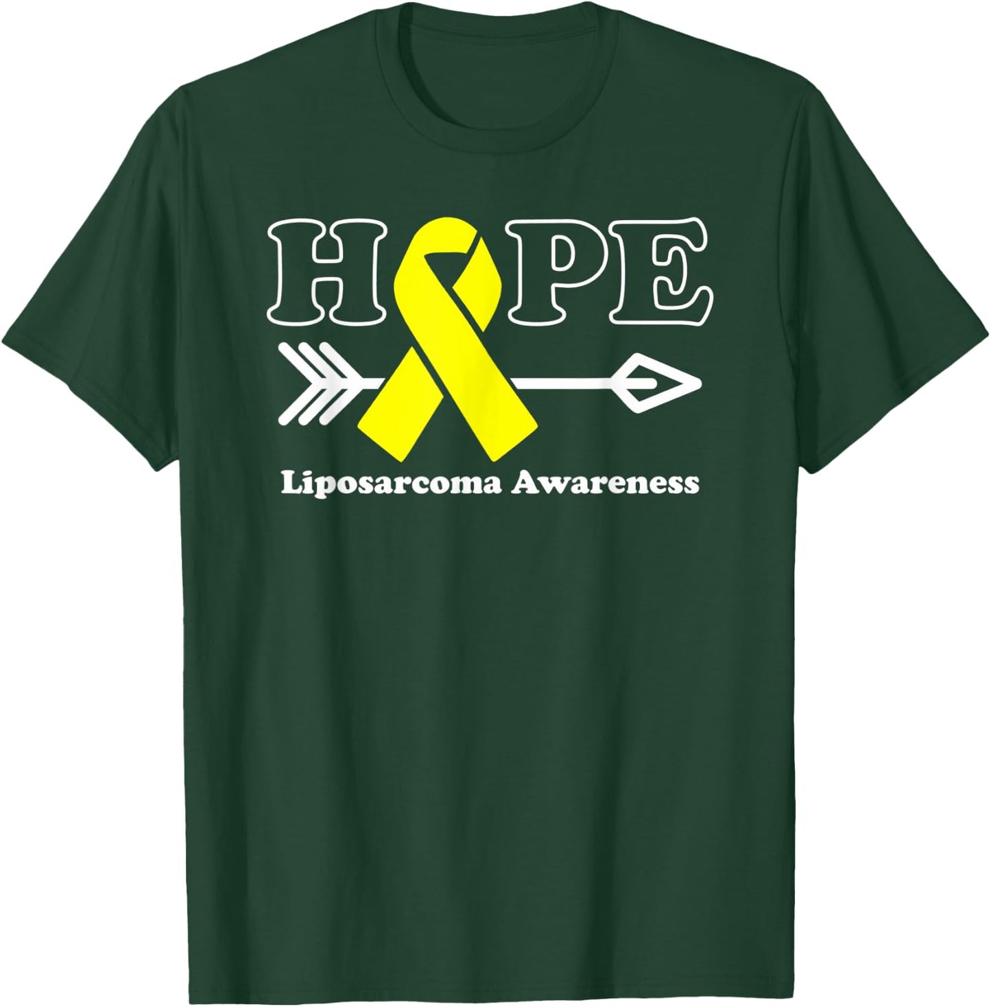 Hope - Liposarcoma Awareness Yellow Ribbon T-Shirt - T-Shirt | Forest