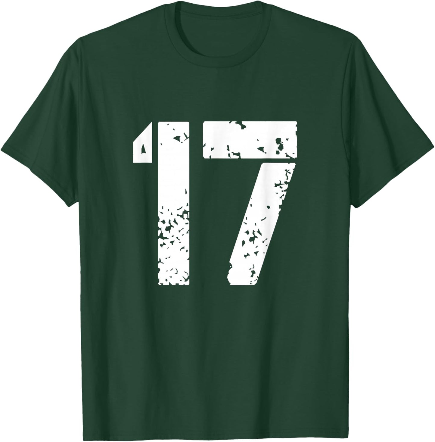 Number 17 Front + Back Varsity Team - 17th Birthday T-Shirt - T-Shirt | Forest