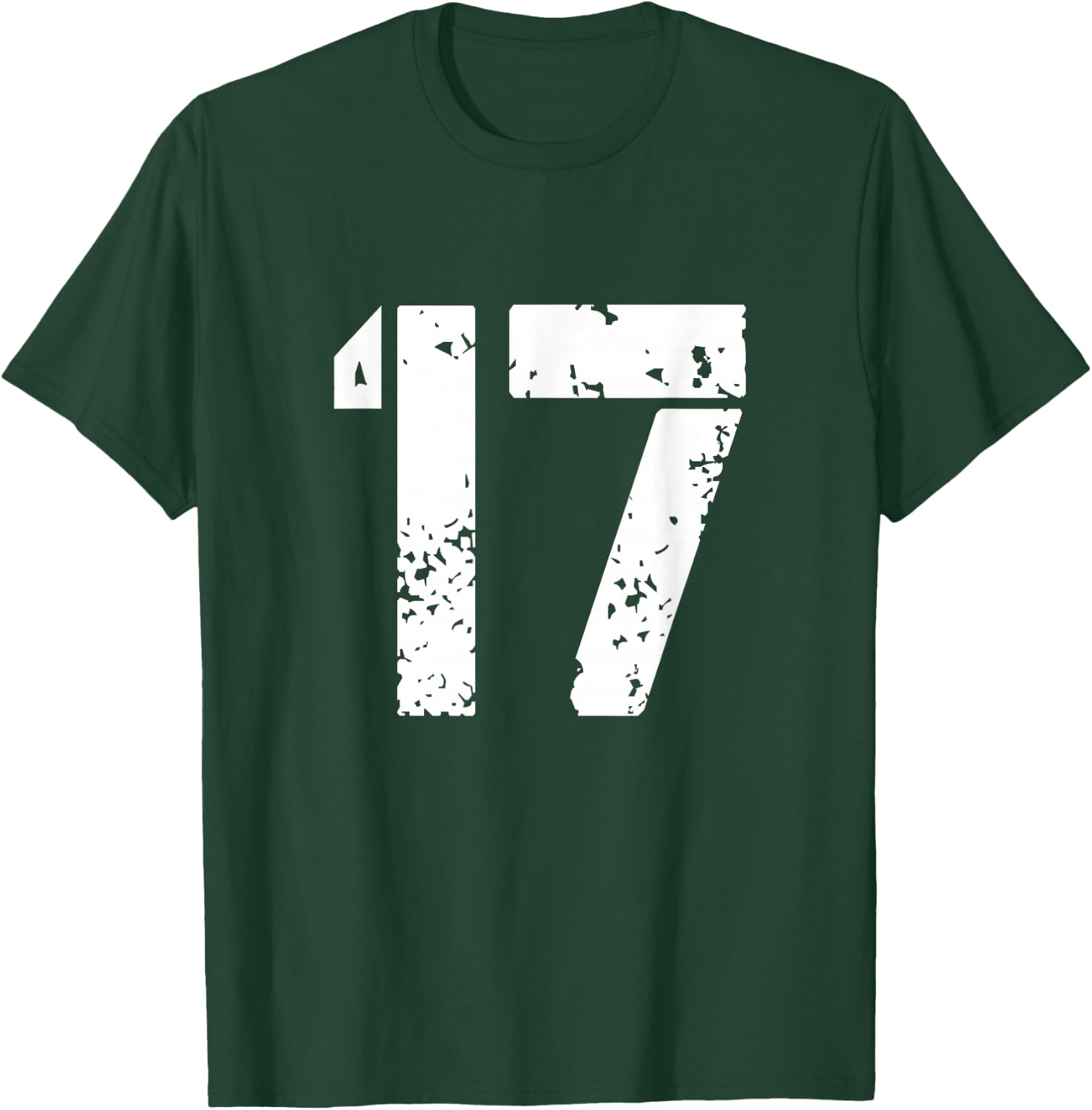 Number 17 Front + Back Varsity Team - 17th Birthday T-Shirt - T-Shirt | Forest