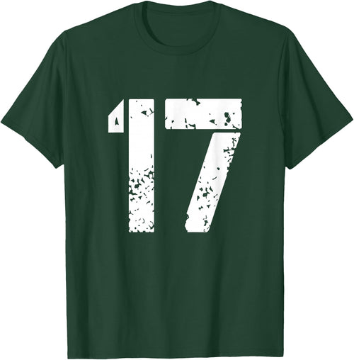 Number 17 Front + Back Varsity Team - 17th Birthday