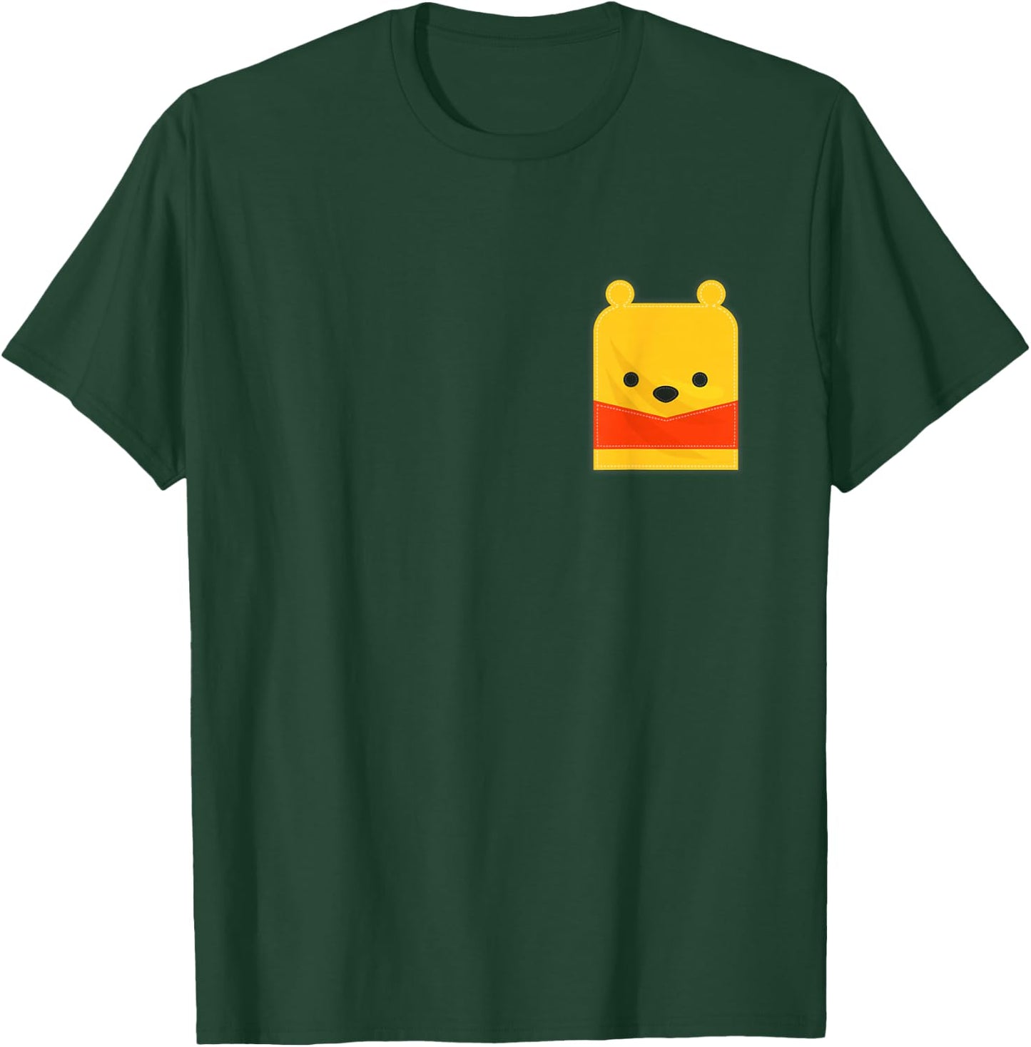 Disney Winnie The Pooh Small Block Character Pocket T-Shirt - T-Shirt | Forest