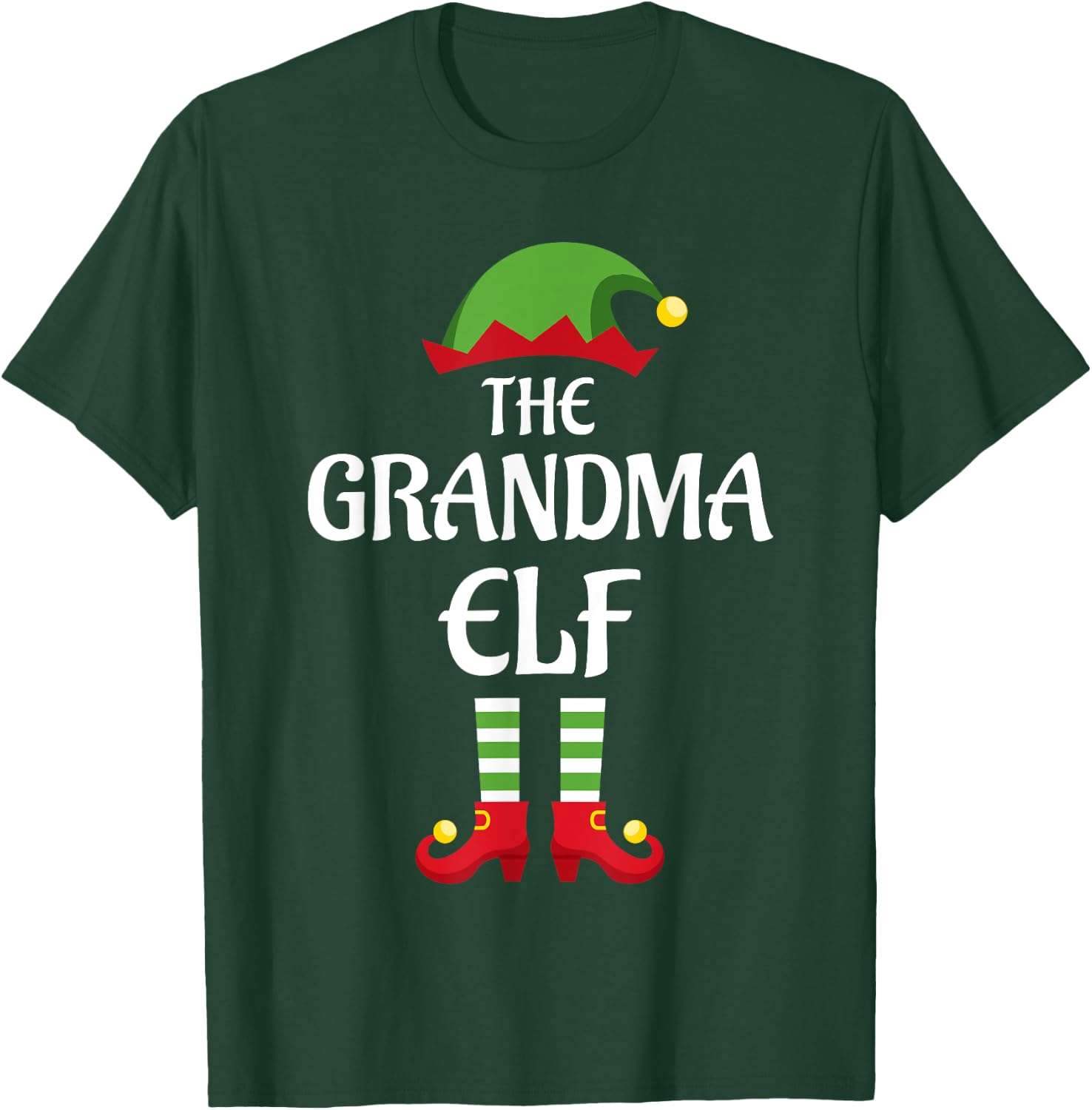 Grandma Elf Family Matching Group Christmas T-Shirt - T-Shirt | Forest