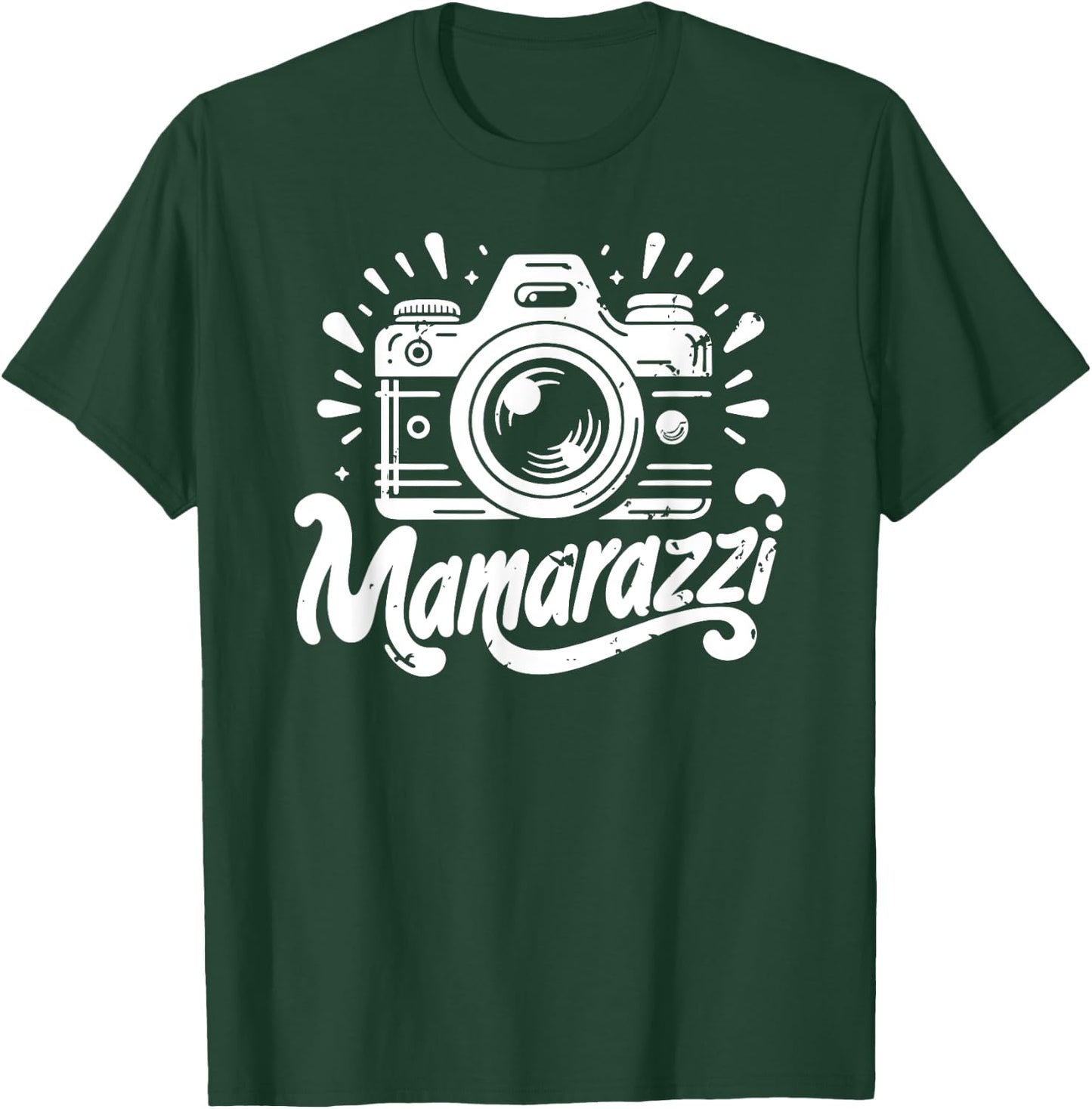Mamarazzi Funny Mom Photographer Retro Camera T-Shirt - T-Shirt | Forest