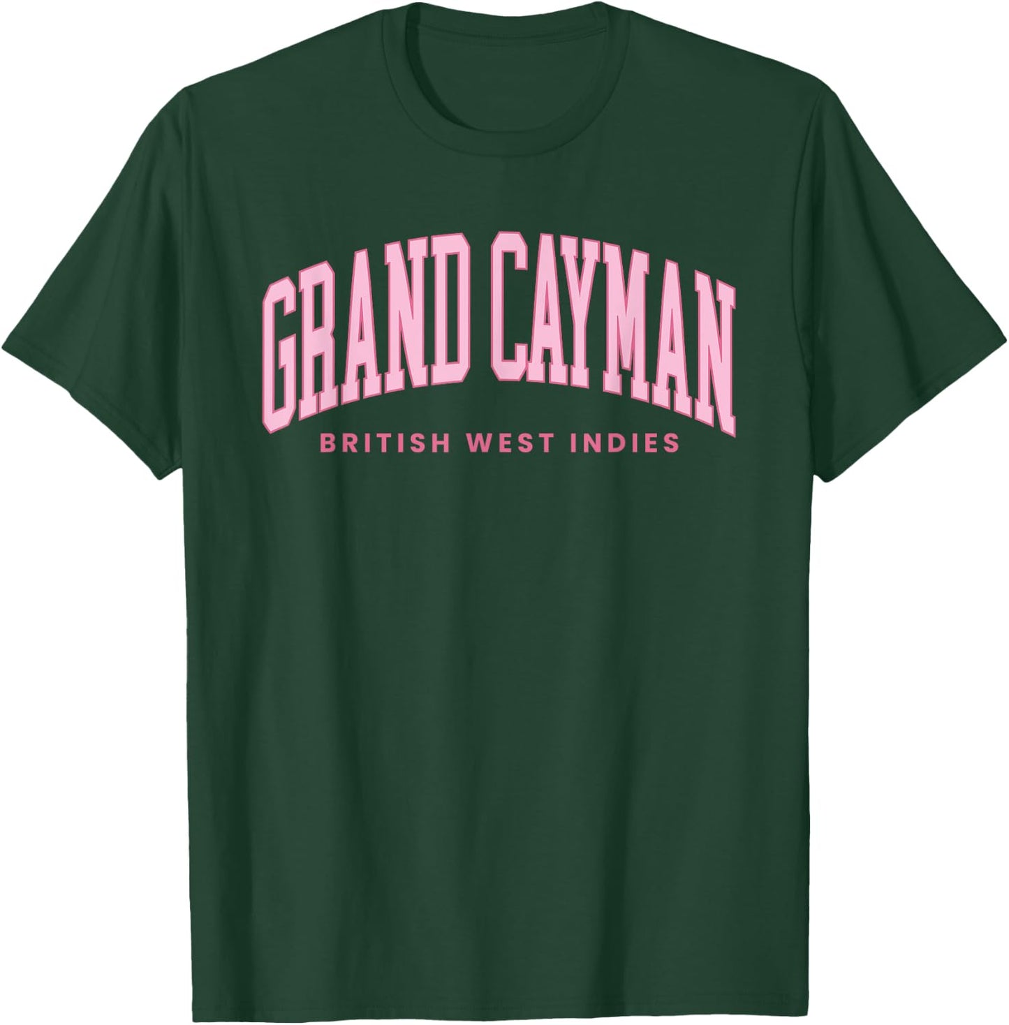 Grand Cayman Islands Summer Retro Preppy Throwback T-Shirt - T-Shirt | Forest