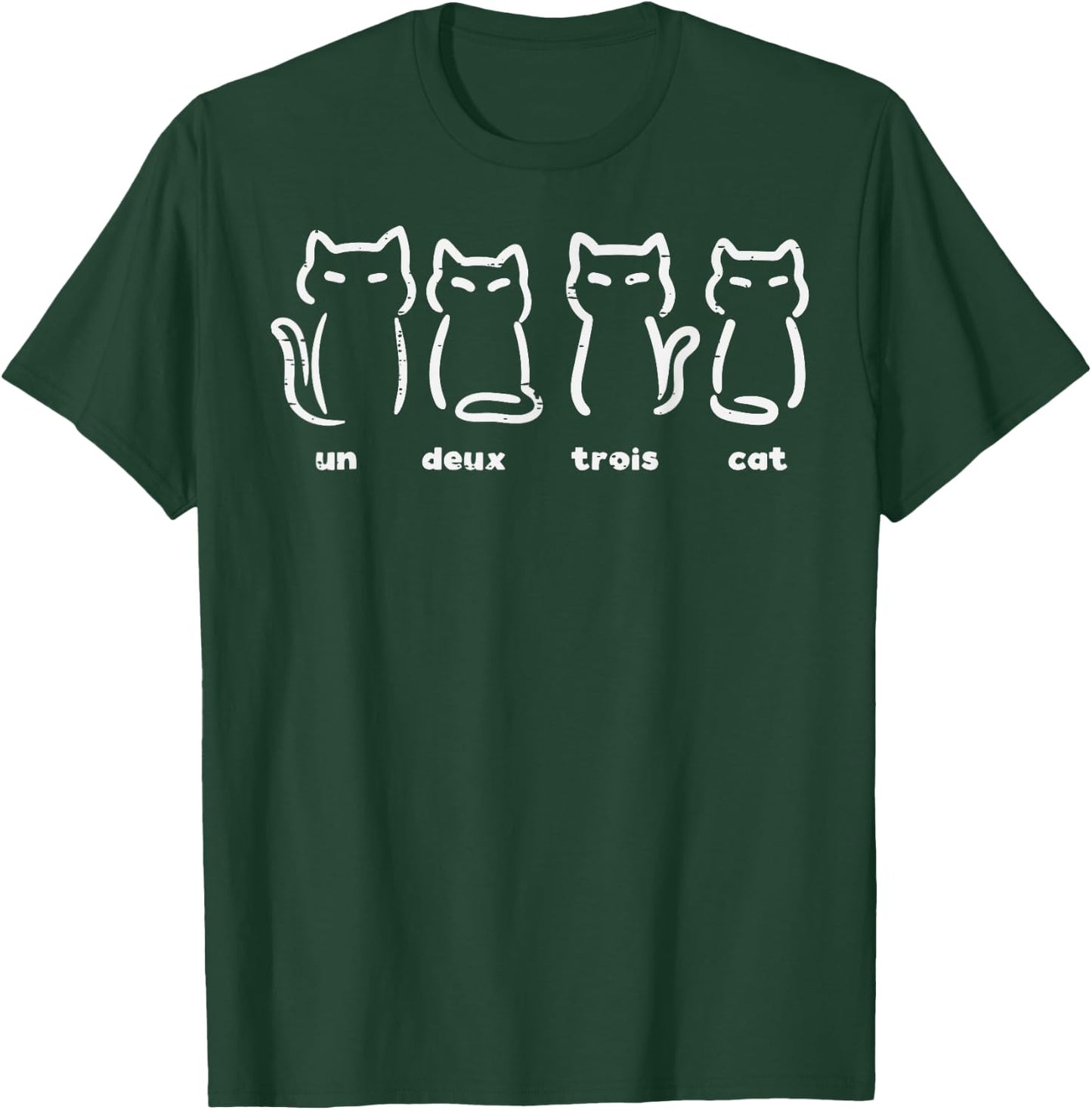 Un Deux Trois Cat Funny French Pun Women Girls Kids Toddler T-Shirt - T-Shirt | Forest