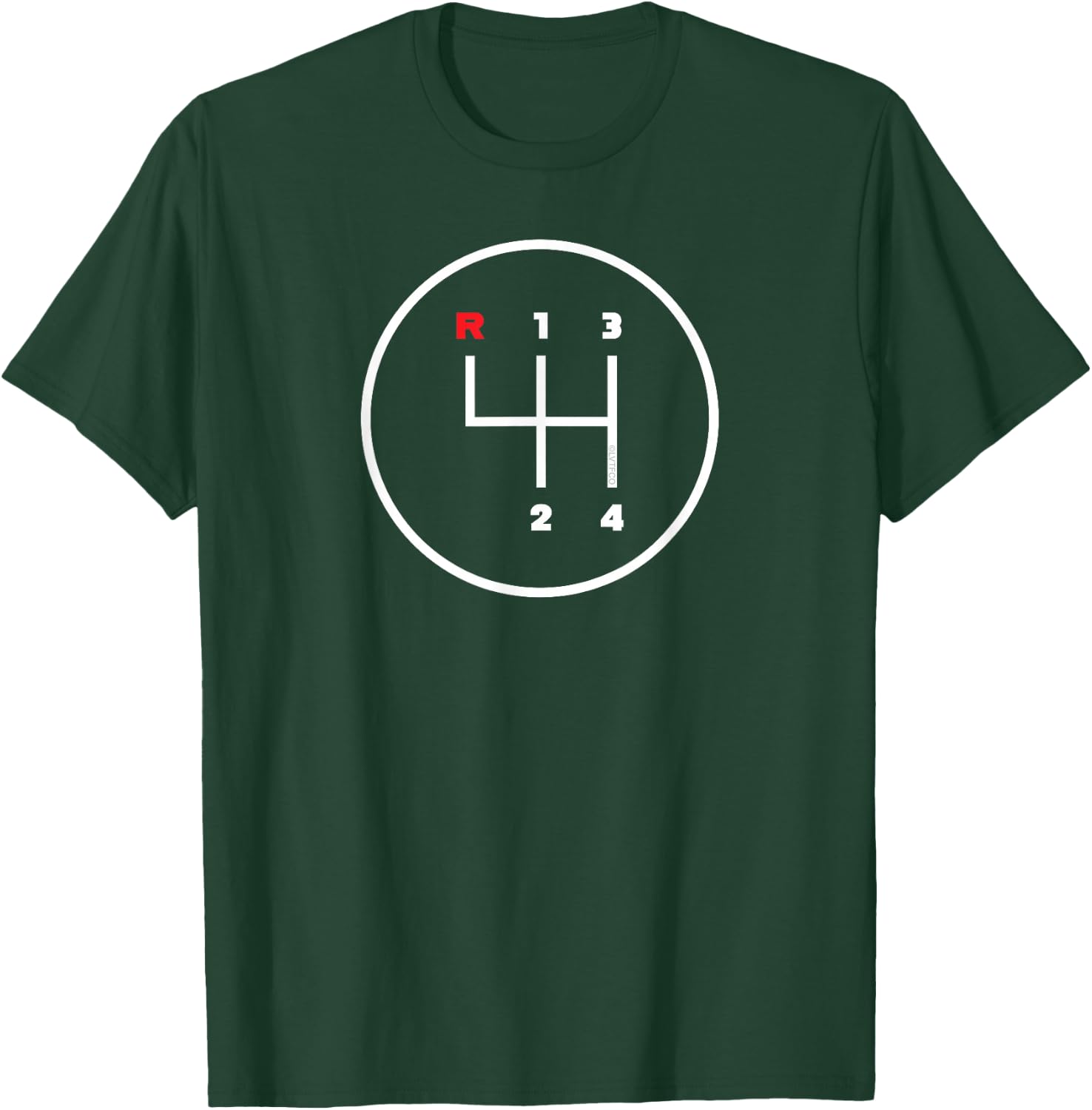 Car Manual Gear Shifter Knob Pattern (4 Speed) T-Shirt - T-Shirt | Forest