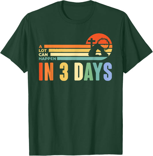 A Lot Can Happen in 3 Days Retro Vintage Sunset T-Shirt - T-Shirt | Forest