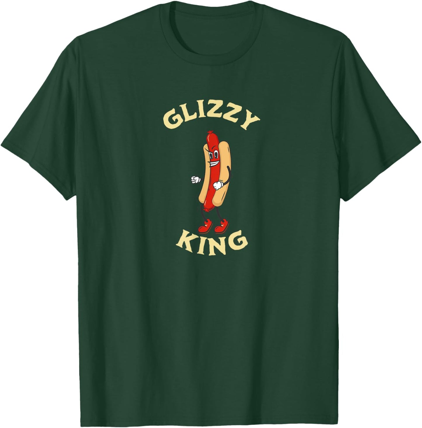 Glizzy King Hot Dog Men Women T-Shirt - T-Shirt | Forest