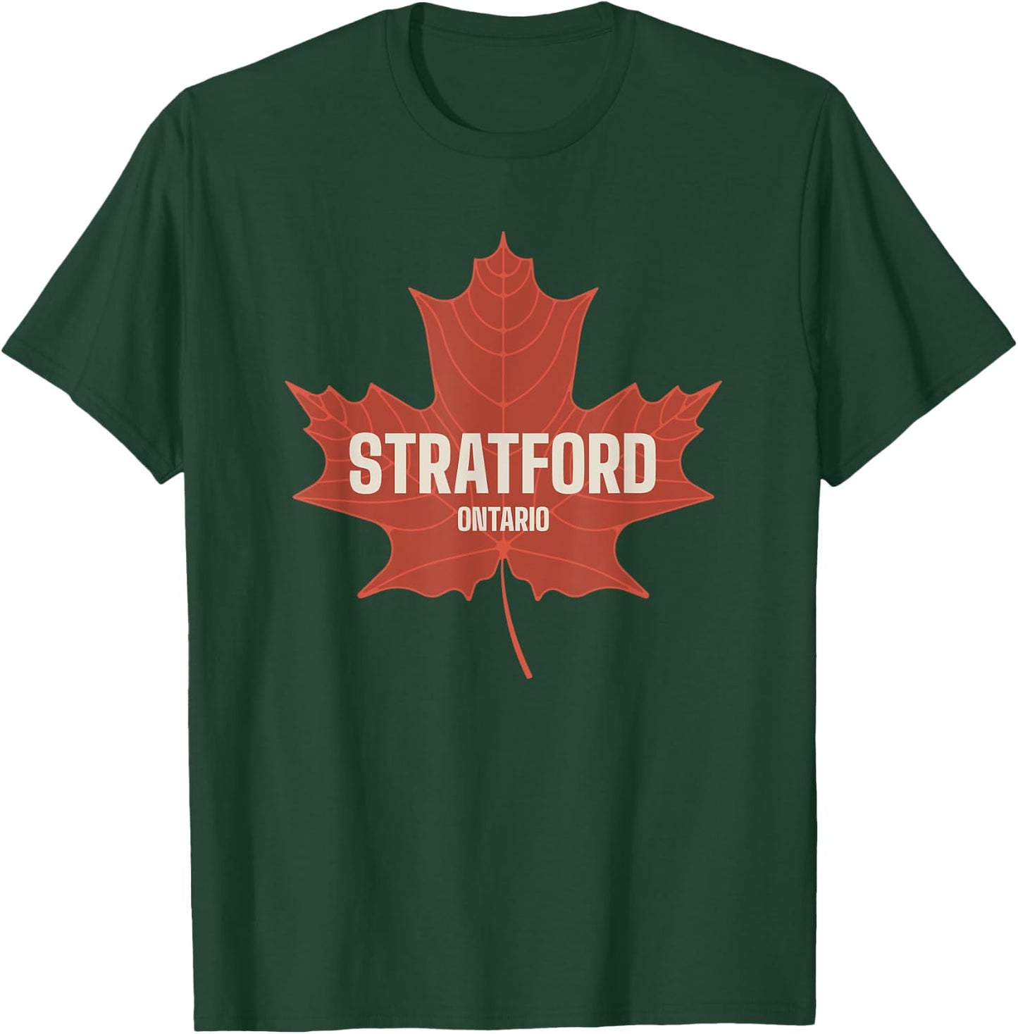 Stratford Ontario Canada Canadian Heritage Maple Leaf ON T-Shirt - T-Shirt | Forest