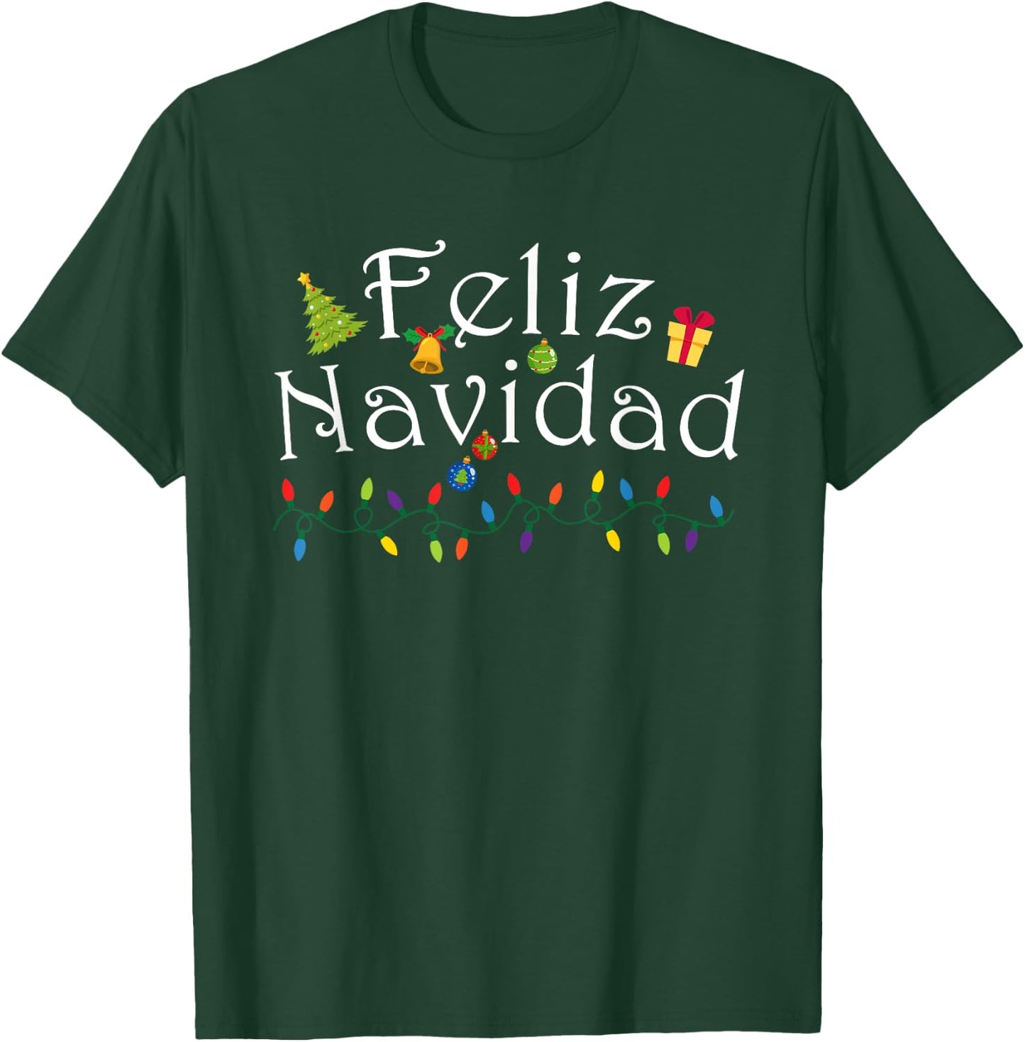 Spanish Christmas - Mexican Christmas Feliz Navidad T-Shirt - T-Shirt | Forest