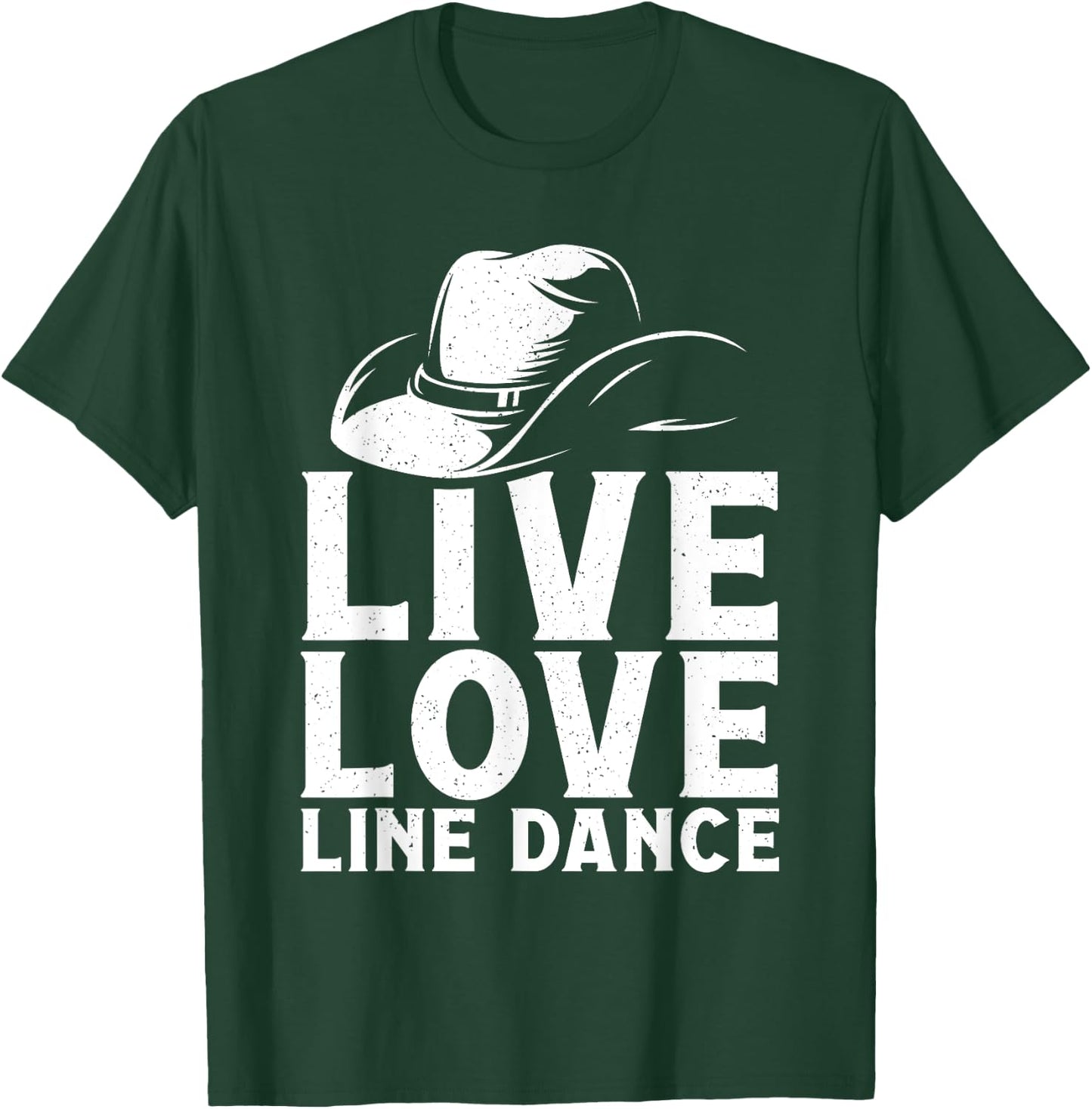 Line Dancing Art Men Western Line Dance Dancer T-Shirt - T-Shirt | Forest