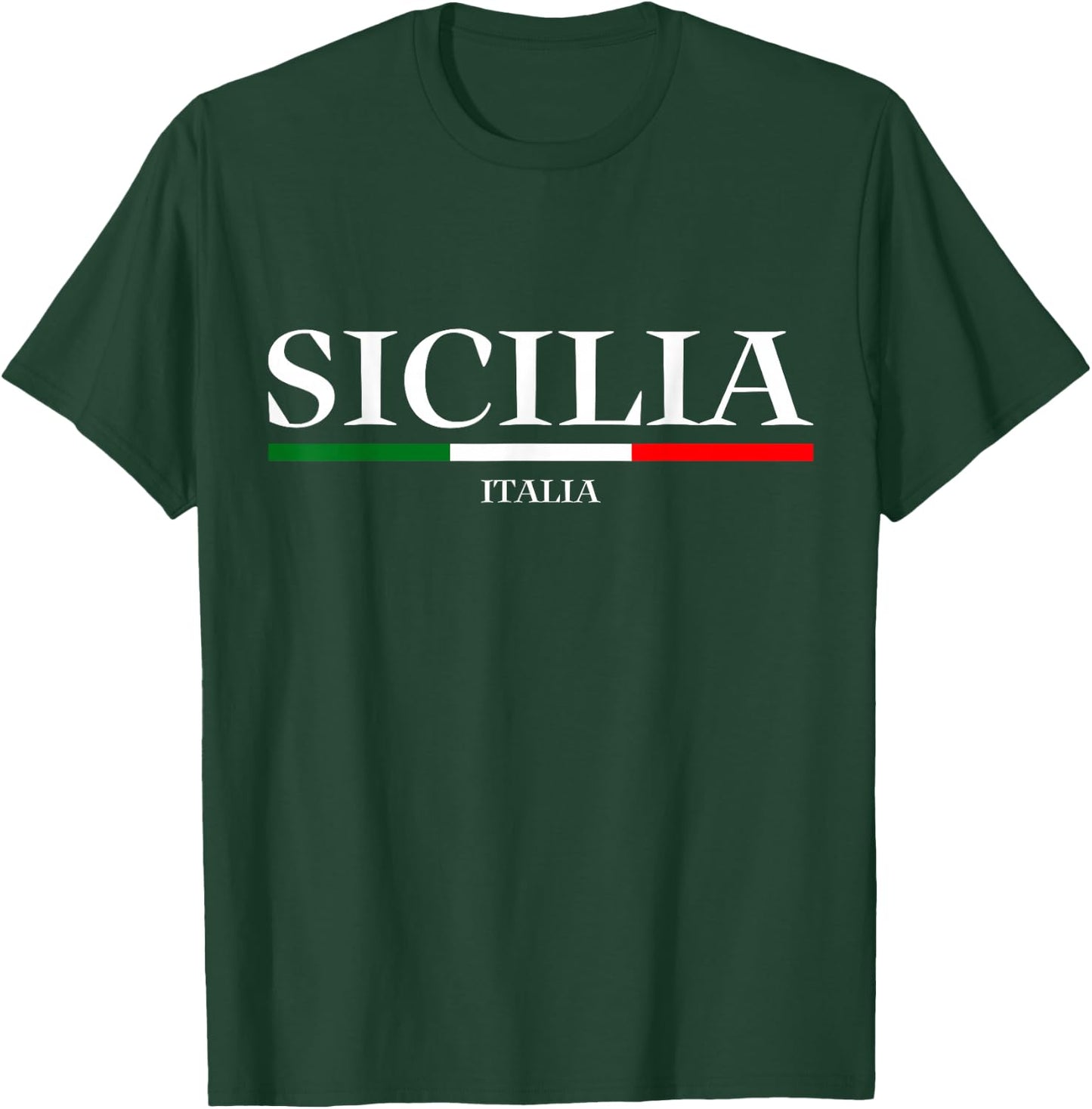 Sicilia Flag Sicily Palermo Italy T-Shirt - T-Shirt | Forest