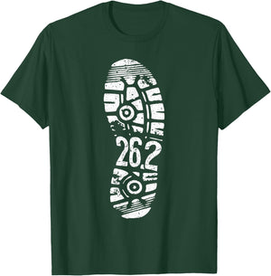 Cool Marathon Art Men Women 26.2 Marathoner Running Finisher T-Shirt - T-Shirt | Forest