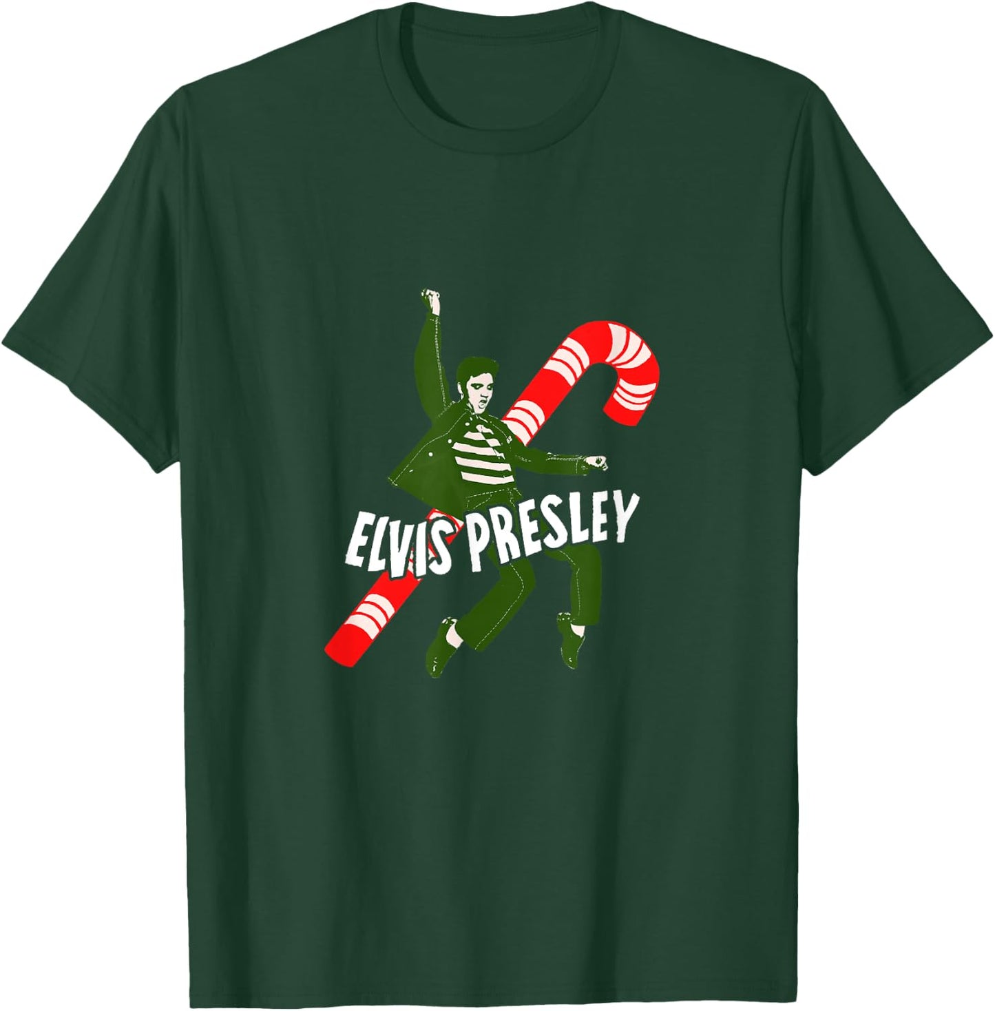 Elvis Candy Cane T-Shirt - T-Shirt | Forest