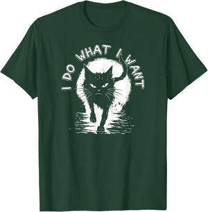 Cat Crazy Halloween Text Design Kitty Feral Stray Cat Women T-Shirt - T-Shirt | Forest