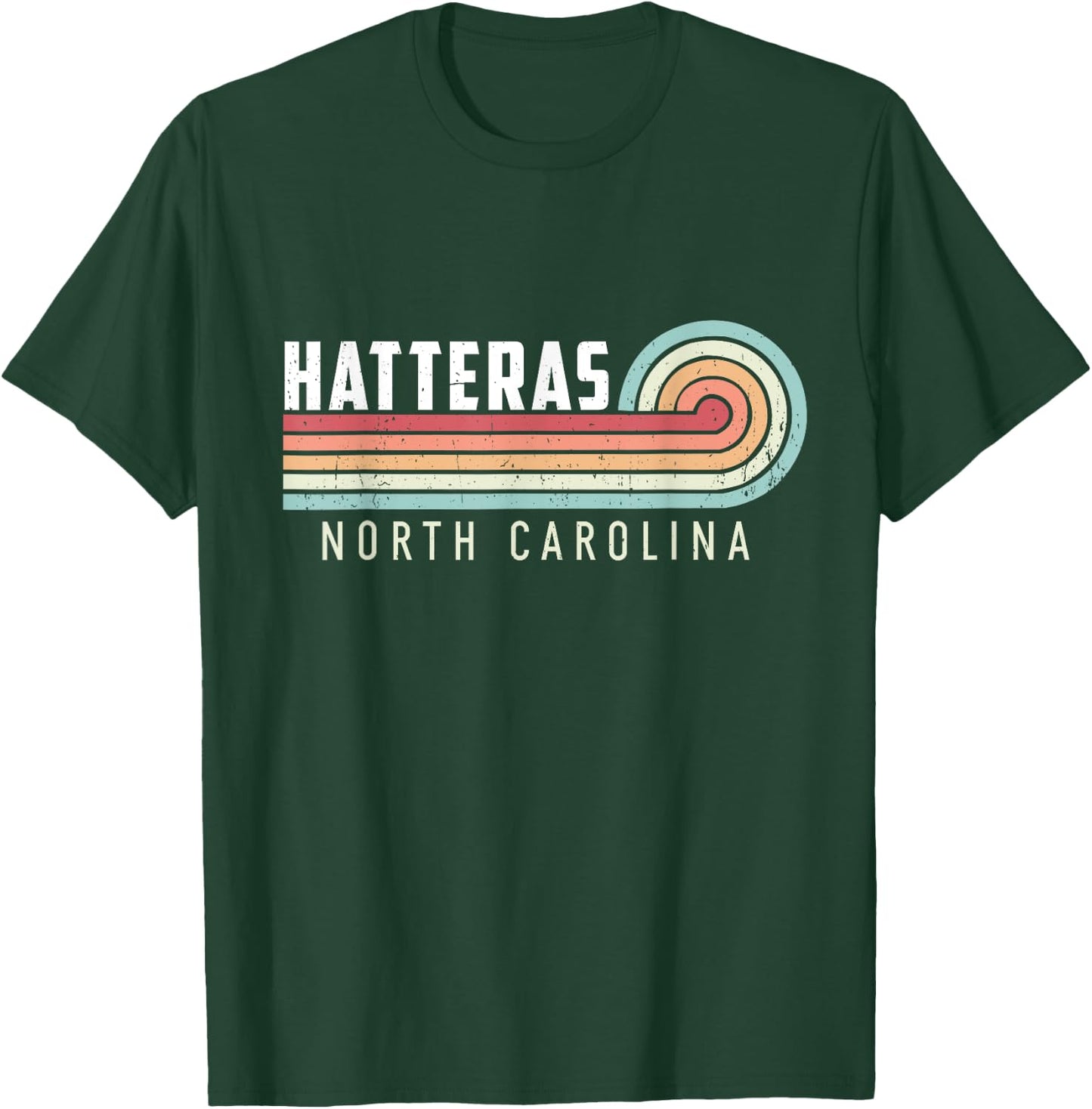 Hatteras Island Vintage North Carolina T-Shirt - T-Shirt | Forest