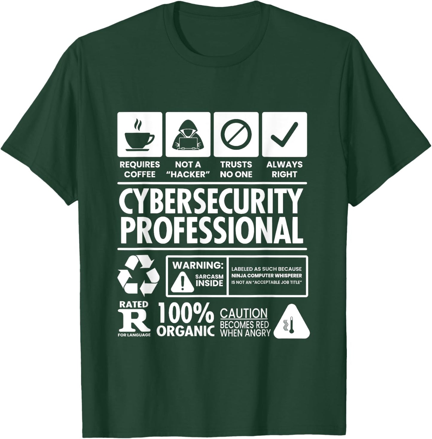 Funny Cybersecurity IT Support IT Security Network Engineer T-Shirt - T-Shirt | Forest