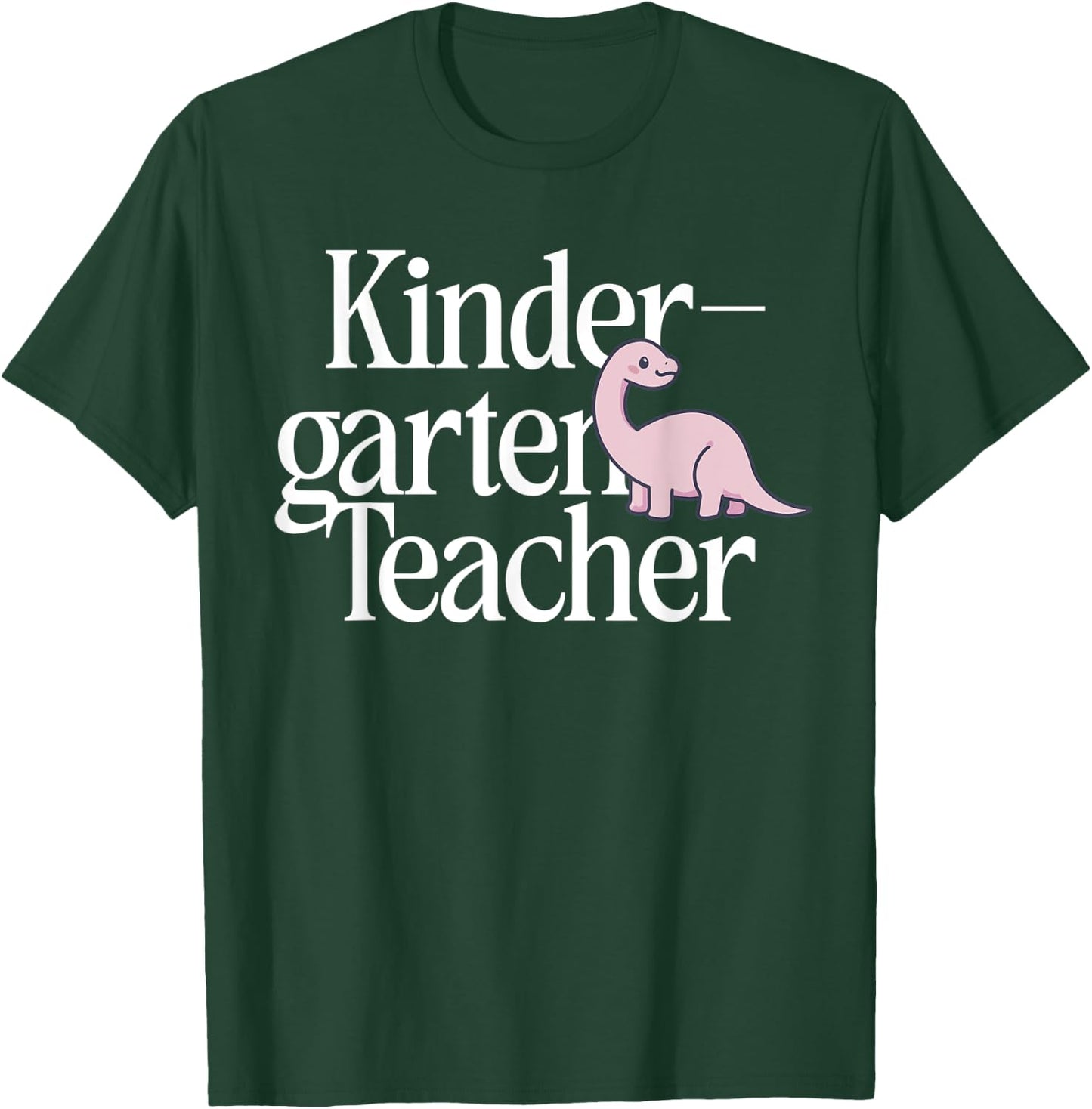 Kindergarten Teacher Dinosaur Back To School T-Shirt - T-Shirt | Forest