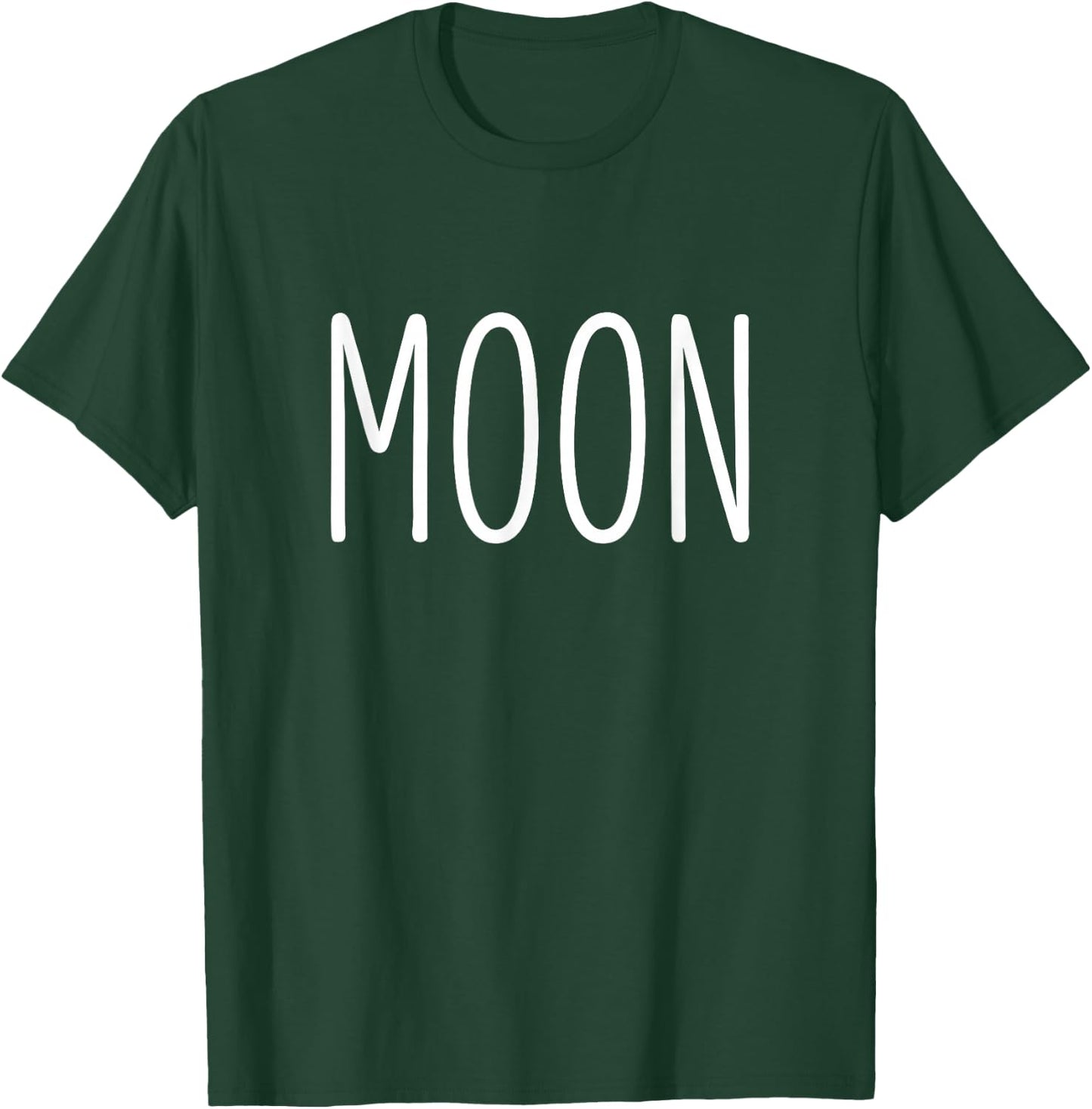 Funny US Solar Eclipse 2025 Moon Couples Costume Matching T-Shirt - T-Shirt | Forest