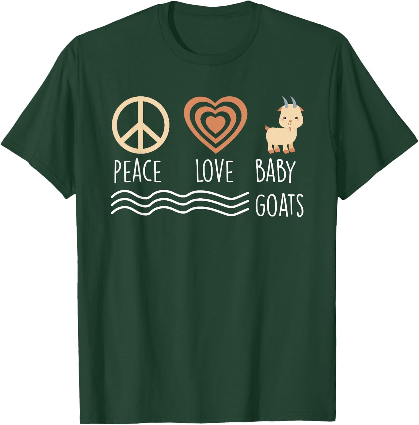 Baby Goat Lover Farm Animal Goat Farming Goat Herder T-Shirt - T-Shirt | Forest