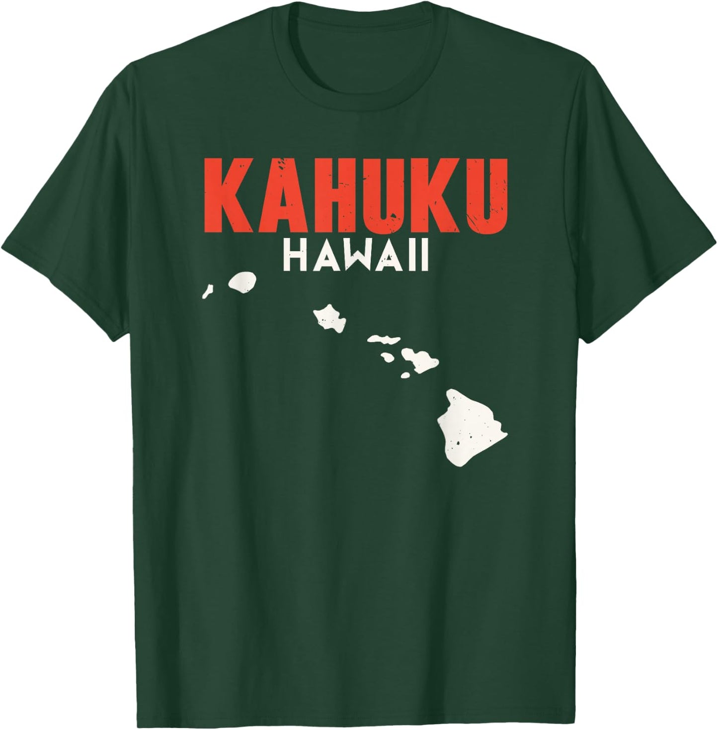 Kahuku Hawaii USA State America Travel Hawaiian Honolulu T-Shirt - T-Shirt | Forest